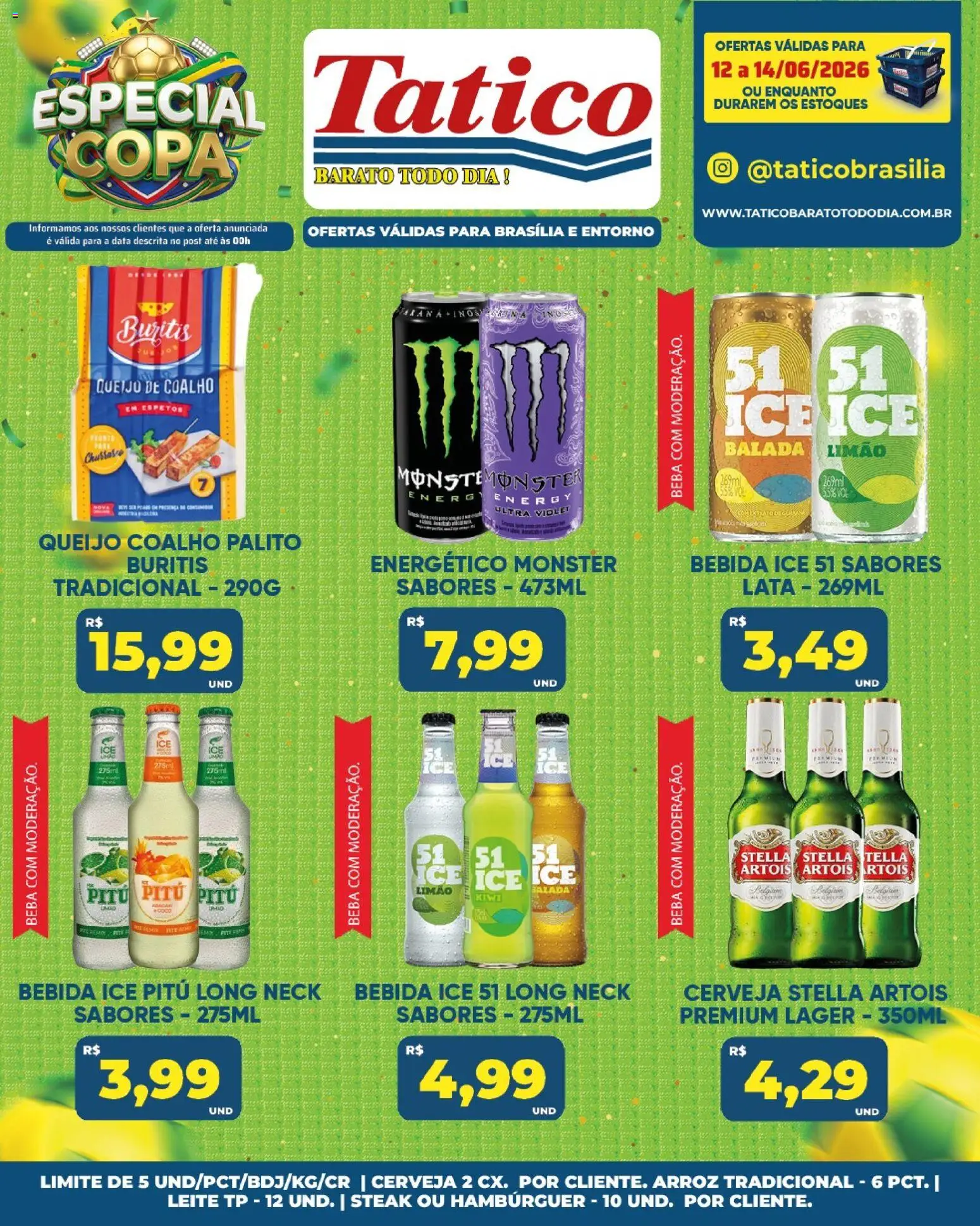 Tatico Folheto - válido de 12.06.2026 | Página: 25 | Produtos: Leite, Queijo, Queijo coalho, Hambúrguer