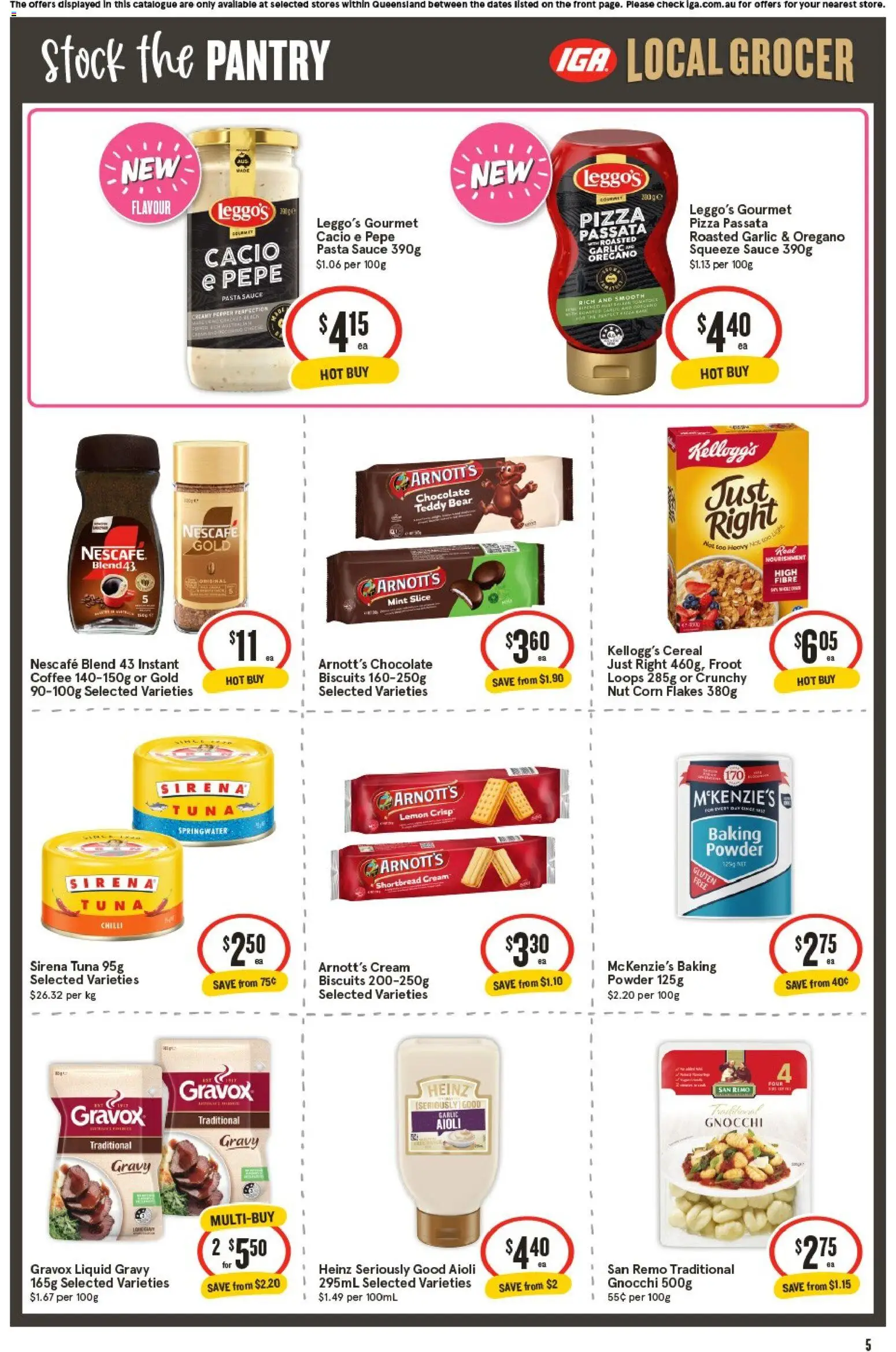 IGA catalogue - valid from 27.05.2026 | Page: 5 | Products: Chocolate, Oregano, Pepper, Garlic