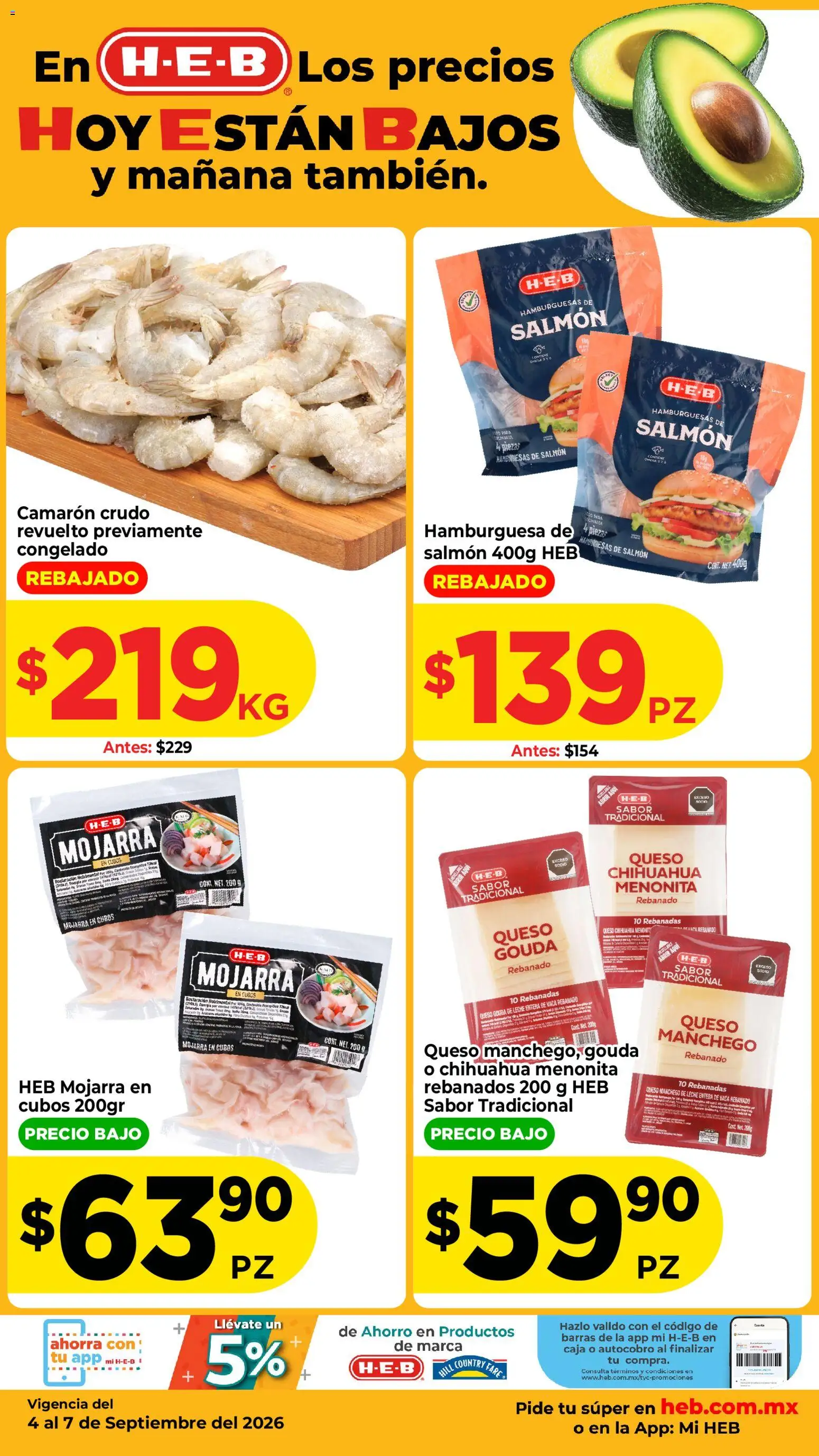 Nuevas ofertas de H-E-B válidas en toda la República Mexicana desde el 04/09/2026. ¡Encuentra las mejores ofertas en H-E-B folleto! | Página: 6 | Productos: Leche, Queso Gouda, Cocina, Caja