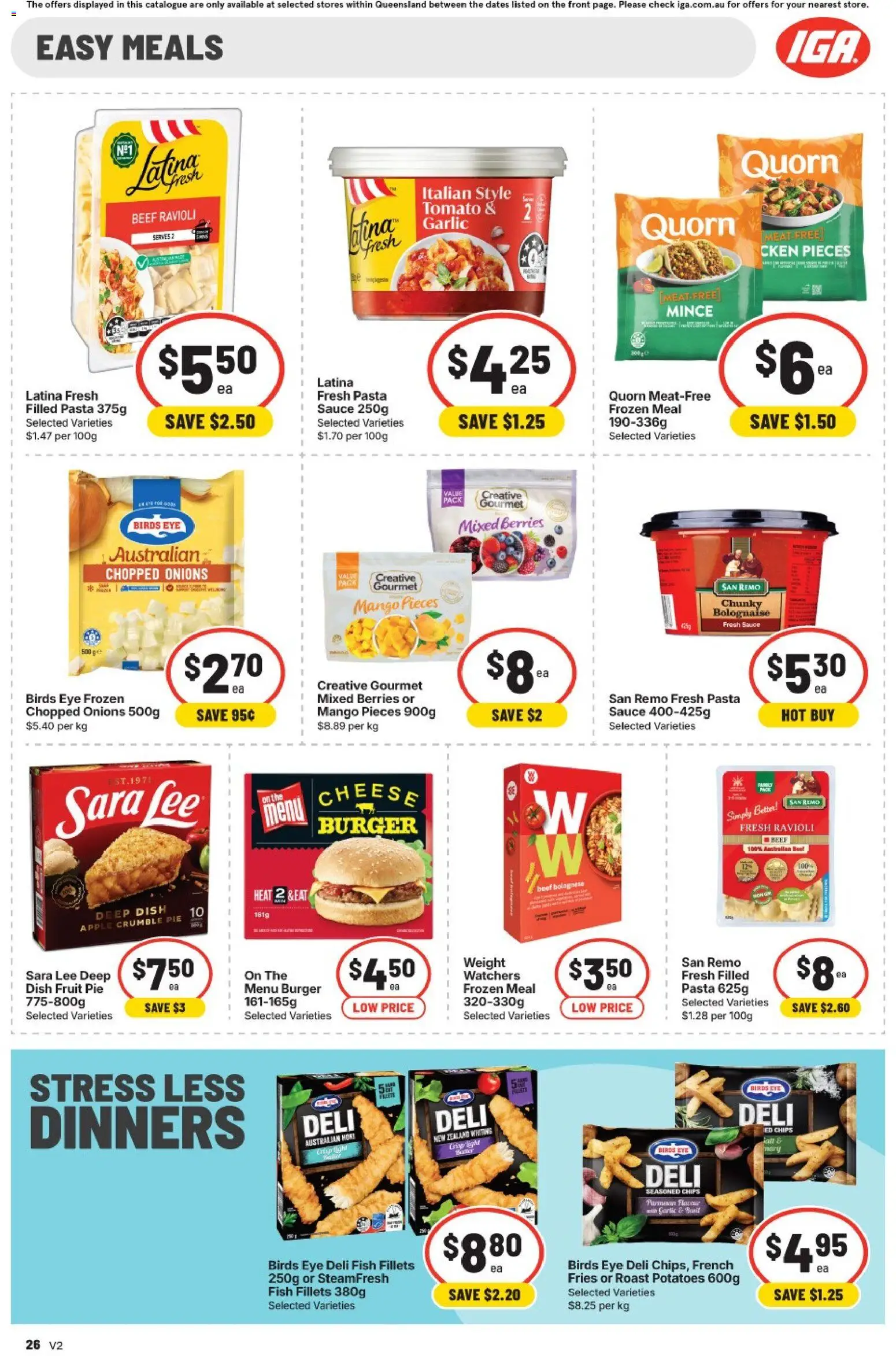 IGA catalogue - valid from 22/07/2026 | Page: 22 | Products: Pasta, Chips, Potatoes, Mango