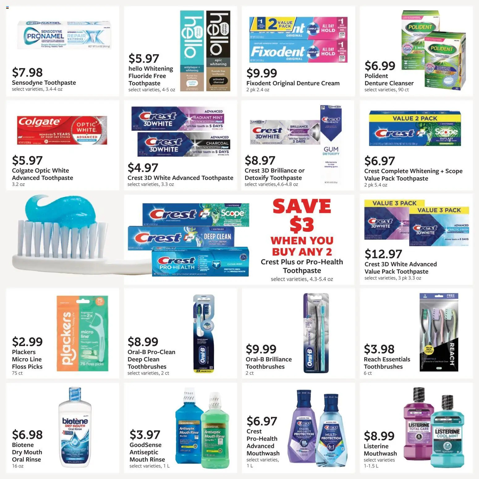Fareway Monthly Ad - valid from 08/31/2026 | Page: 38 | Products: Toothpaste, Mouthwash, Cream, Foam