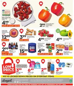 Preview of Longo's weekly flyer / circulaire from shop Longo's valid from Jul 23, 2026 | Page: 3 | Products: Chicken wings, Milk, Bread, Chicken