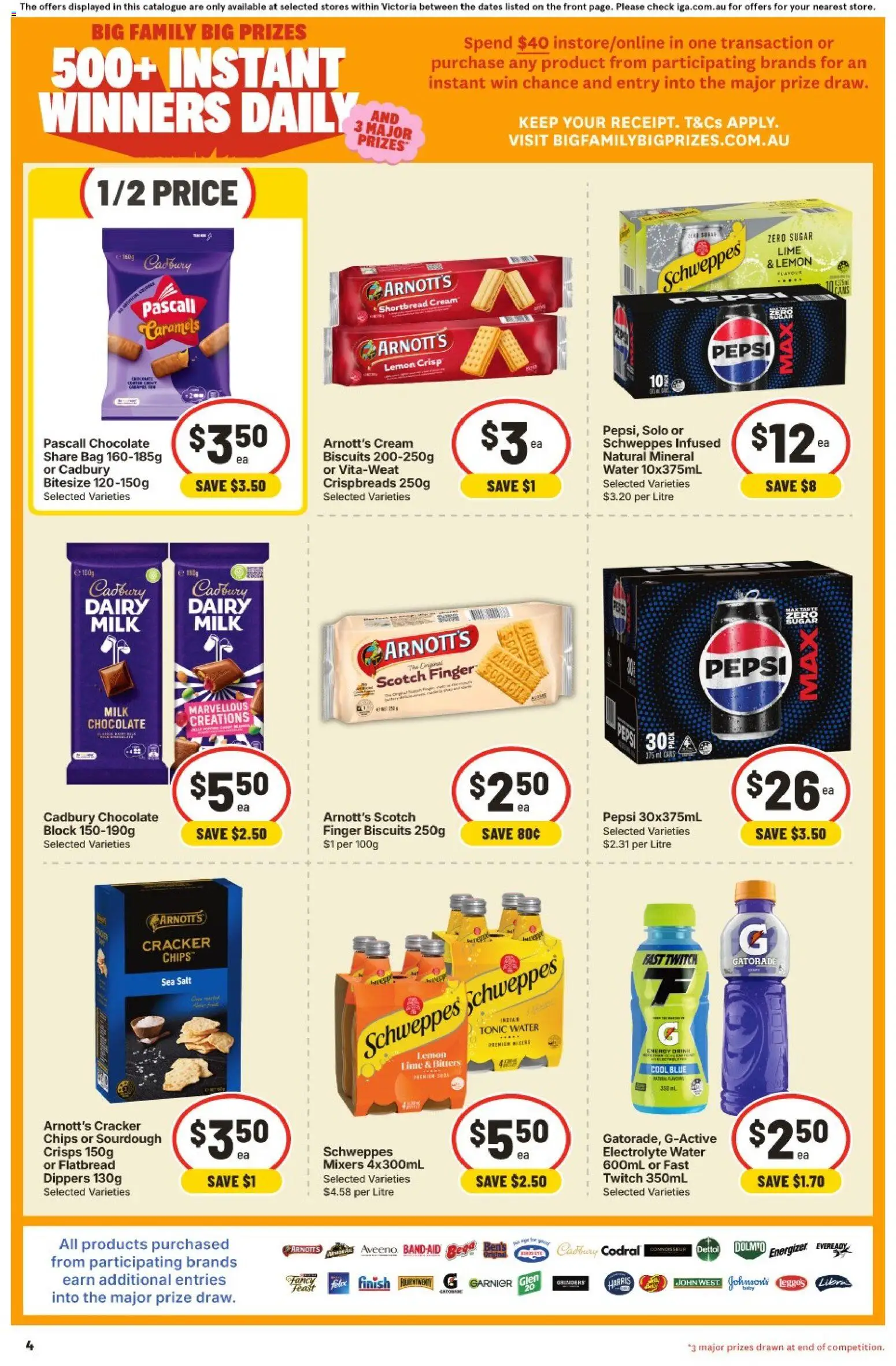 IGA catalogue - valid from 08/07/2026 | Page: 4 | Products: Pepsi, Cream, Sugar, Lime