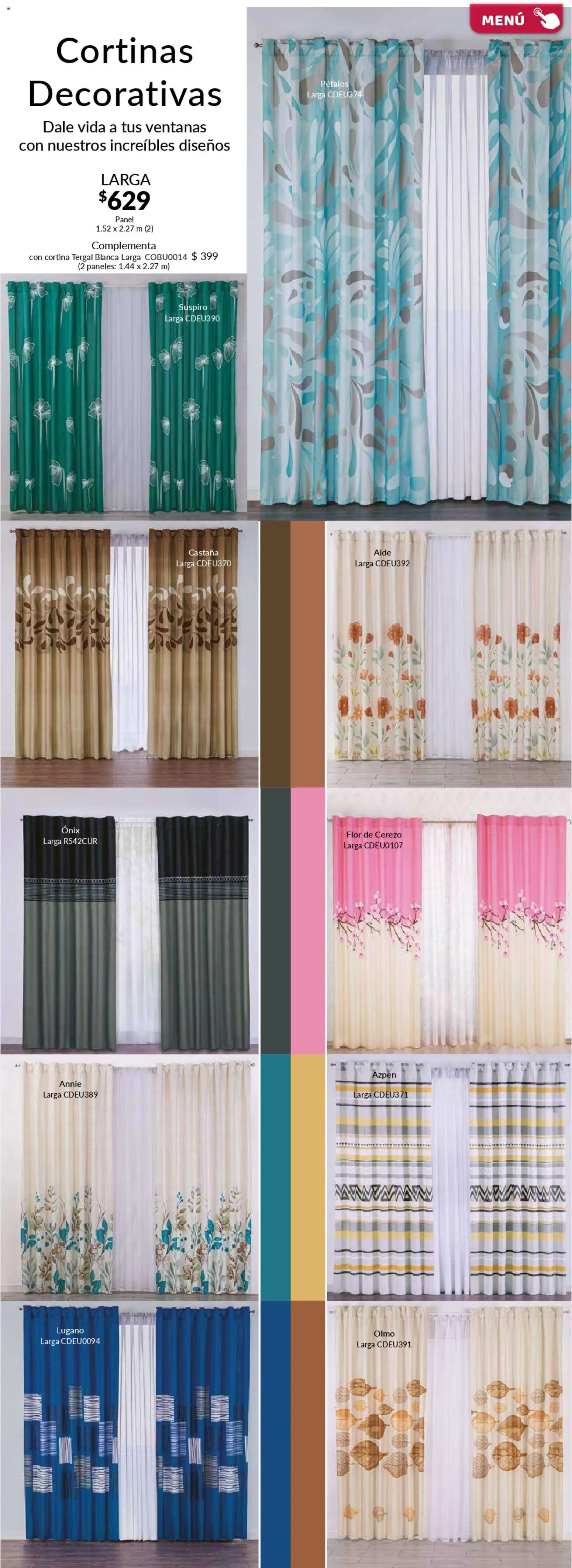 Nuevas ofertas de Colchas Concord válidas en toda la República Mexicana desde el 01/02/2026. ¡Encuentra las mejores ofertas en Colchas Concord catálogo! | Página: 111 | Productos: Cortinas