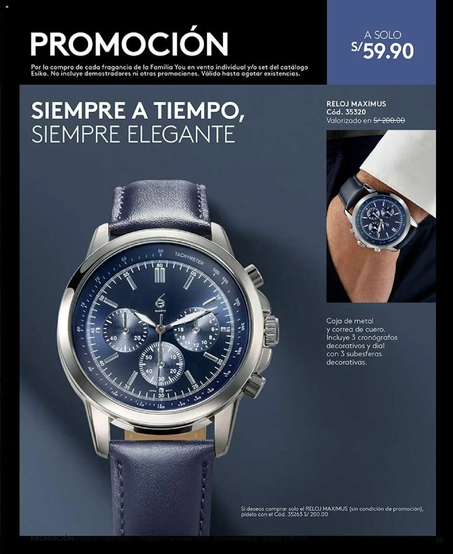 Catálogo Ésika válido desde 22/08/2026 | Página: 23 | Productos: Caja, Reloj, Fragancia