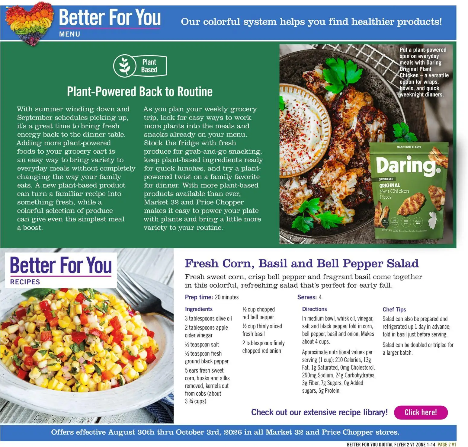 Price Chopper Better For You - valid from 09/13/2026 | Page: 2 | Products: Oil, Salad, Salt, Red onion