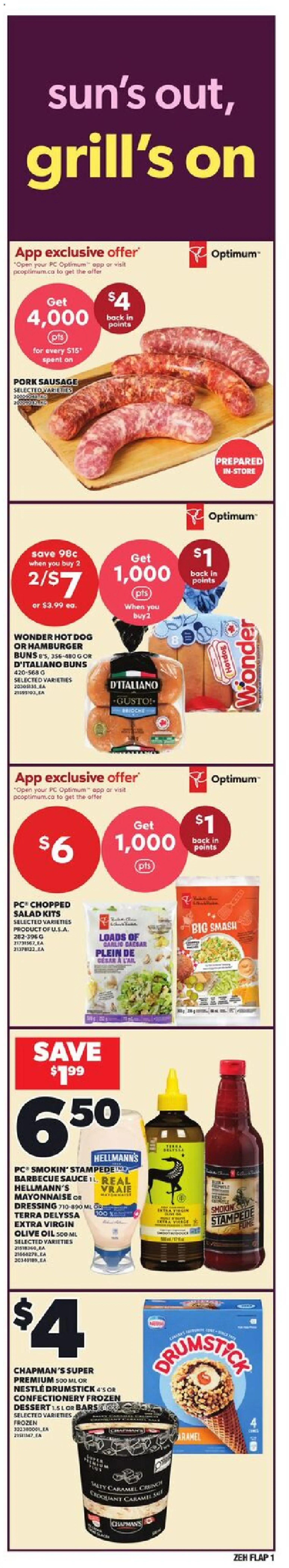 Zehrs flyer valid from 28.05.2026 | Page: 1 | Products: Salad, PC, Oil, Pork