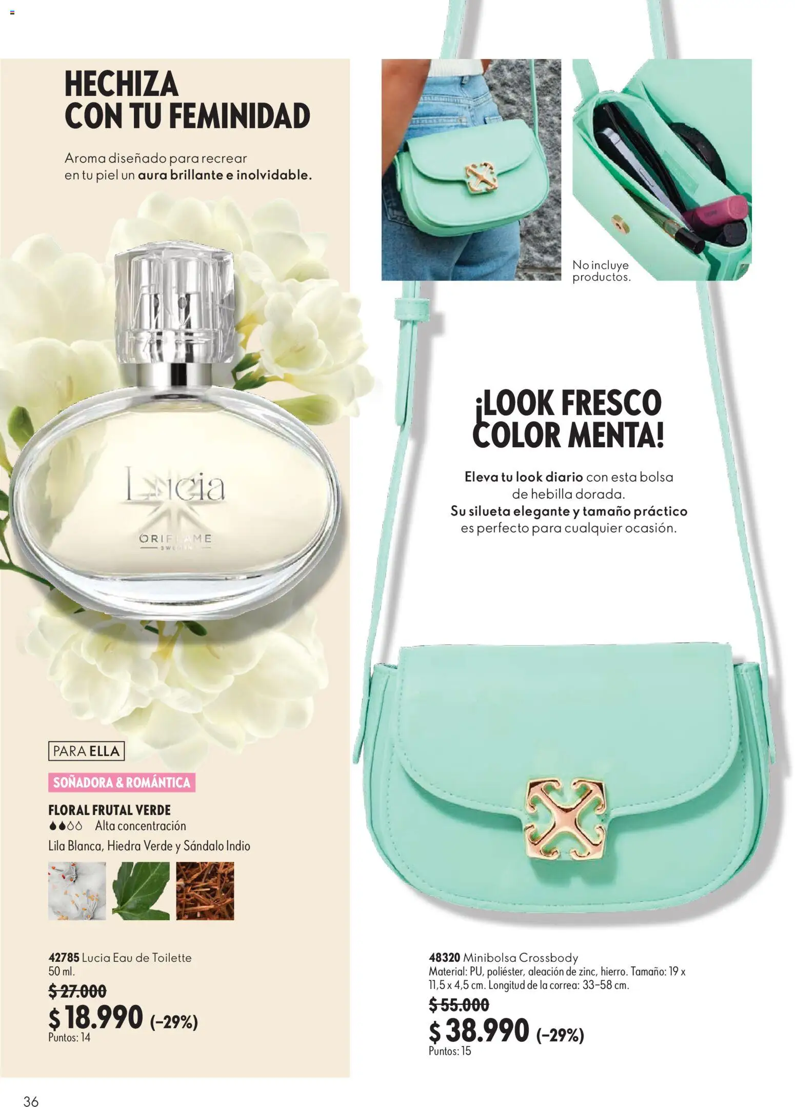 Oriflame Ofertas │ válido desde el 10.07.2026 | Página: 36 | Productos: Bolsa, Eau de toilette