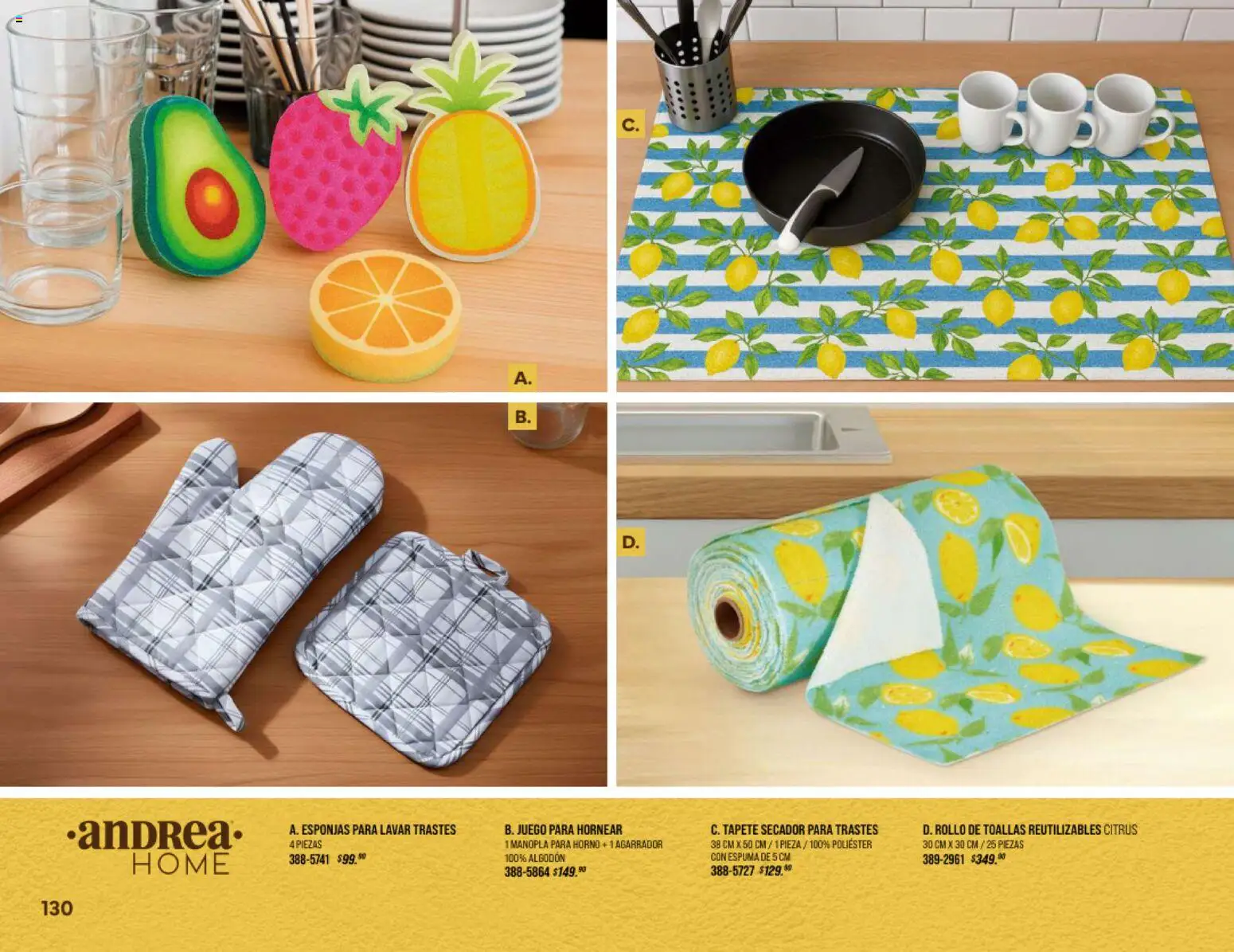 Nuevas ofertas de Andrea válidas en toda la República Mexicana desde el 25/01/2026. ¡Encuentra las mejores ofertas en Andrea catálogo Home! | Página: 130 | Productos: Espuma, Juego, Algodón, Tapete
