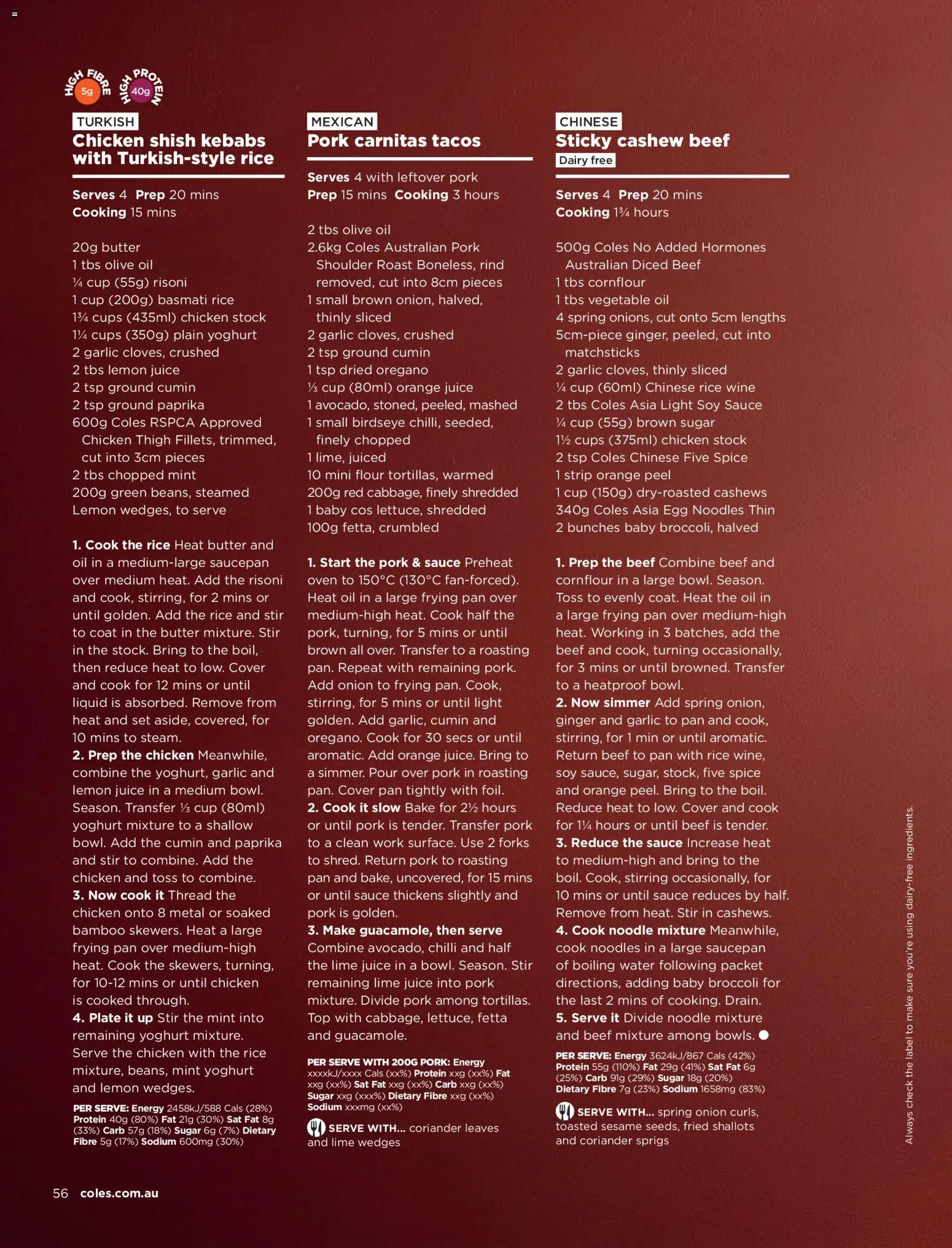 Coles catalogue - valid from 01/07/2026 | Page: 56 | Products: Juice, Beef, Water, Lemon