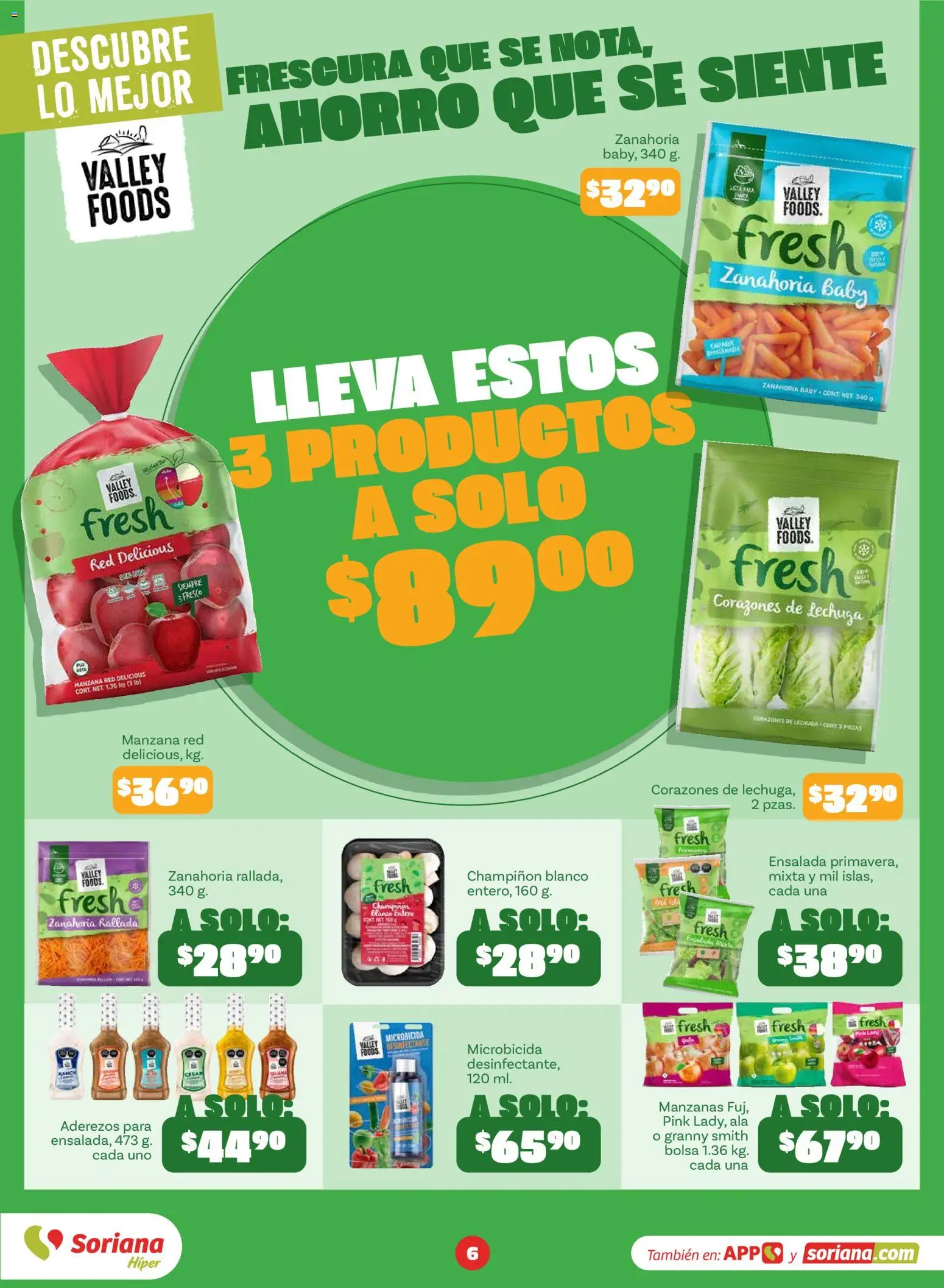 Nuevas ofertas de Soriana válidas en toda la República Mexicana desde el 31/08/2026. ¡Encuentra las mejores ofertas en Soriana Descubre lo mejor al mejor precio Híper Nacional! | Página: 7 | Productos: Bolsa, Manzana, Manzanas, Ensalada