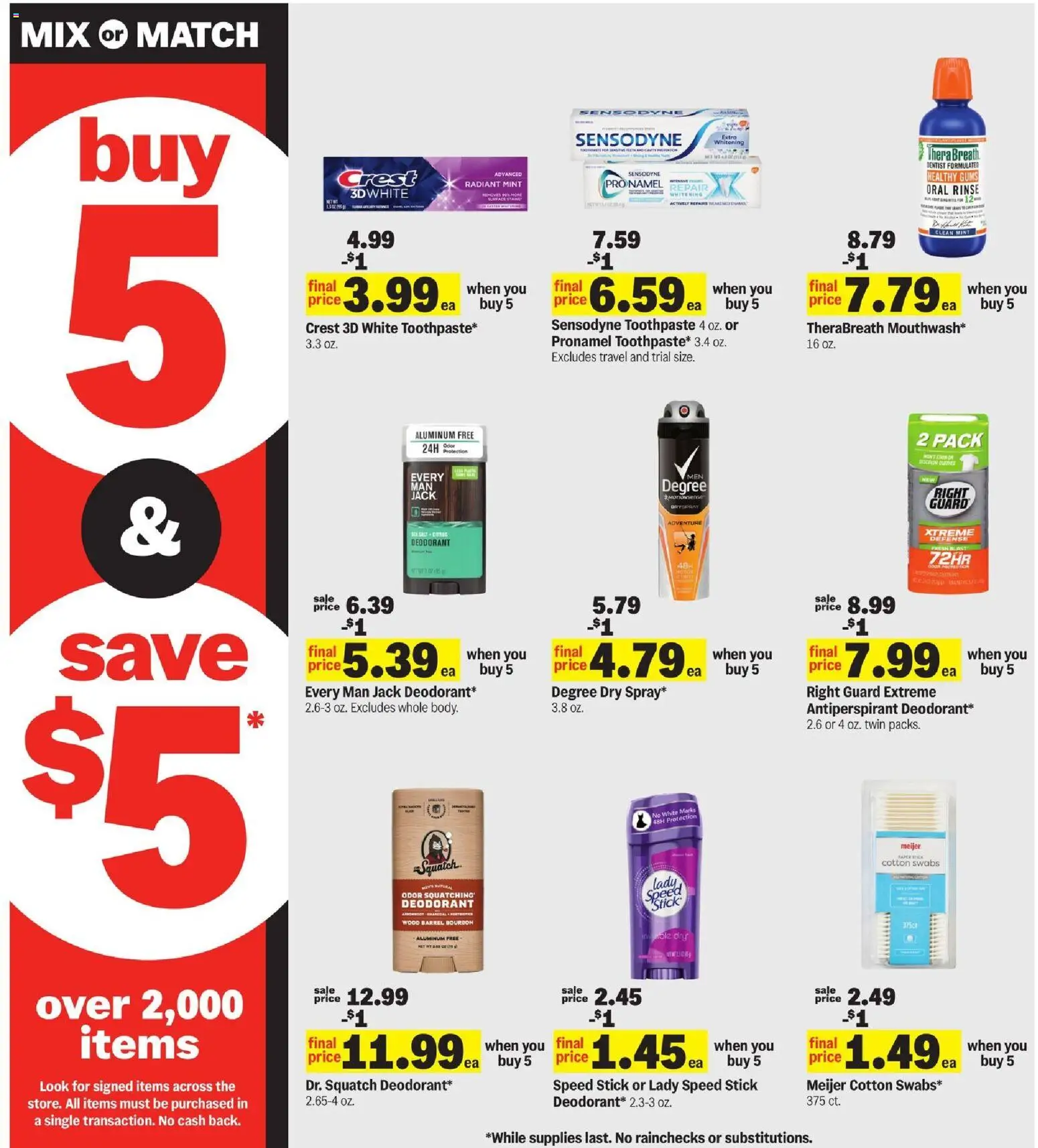 Meijer Weekly Ad - MI - valid from 13.05.2026 | Page: 17 | Products: Deodorant, Antiperspirant, Toothpaste