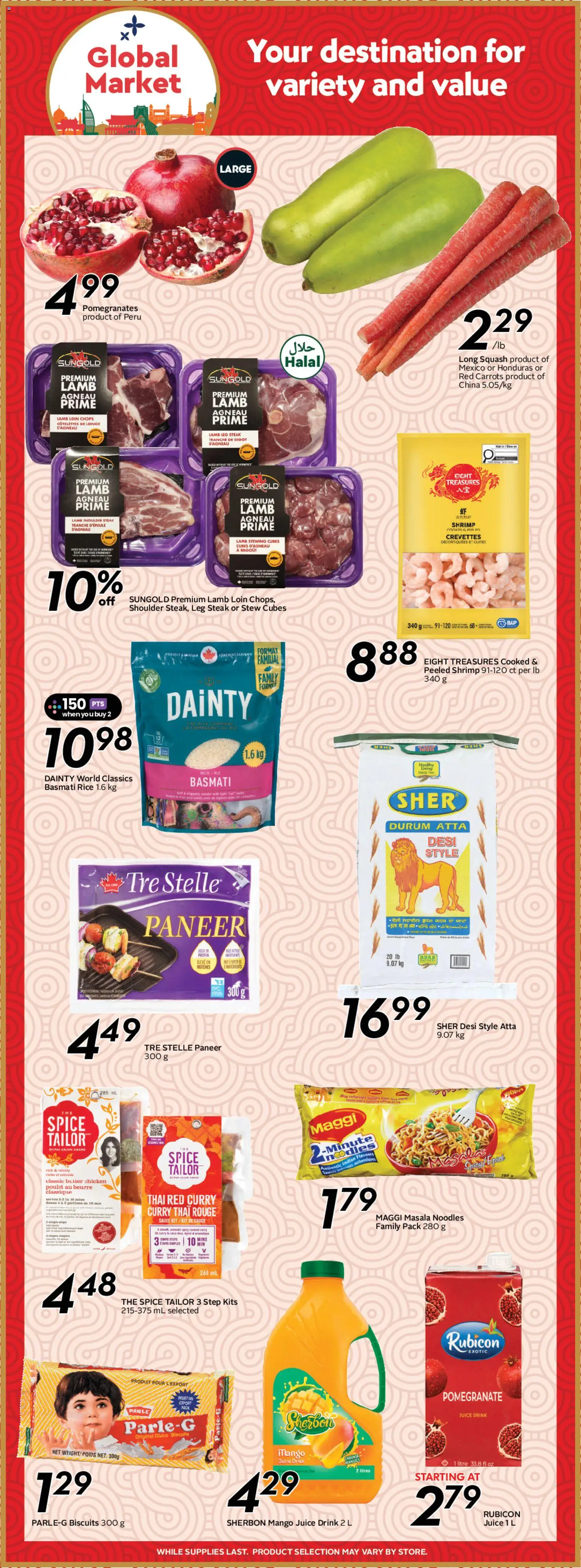 Safeway flyer valid from 14.05.2026 | Page: 14 | Products: Rice, Noodles, Butter, Juice