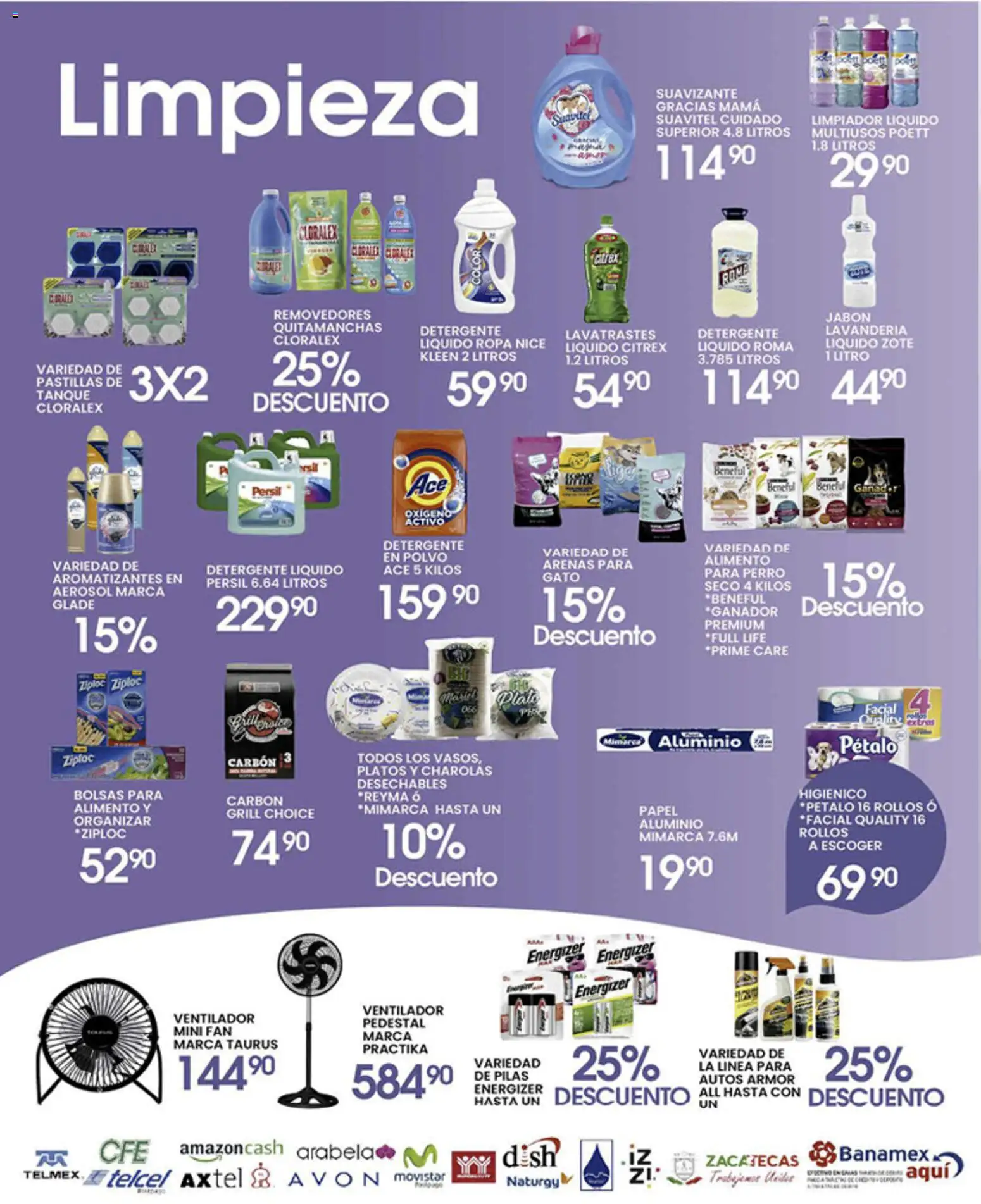 Nuevas ofertas de Alsuper válidas en toda la República Mexicana desde el 15.05.2026. ¡Encuentra las mejores ofertas en Alsuper folleto Zacatecas! | Página: 5 | Productos: Quitamanchas, Suavizante, Limpiador, Polvo