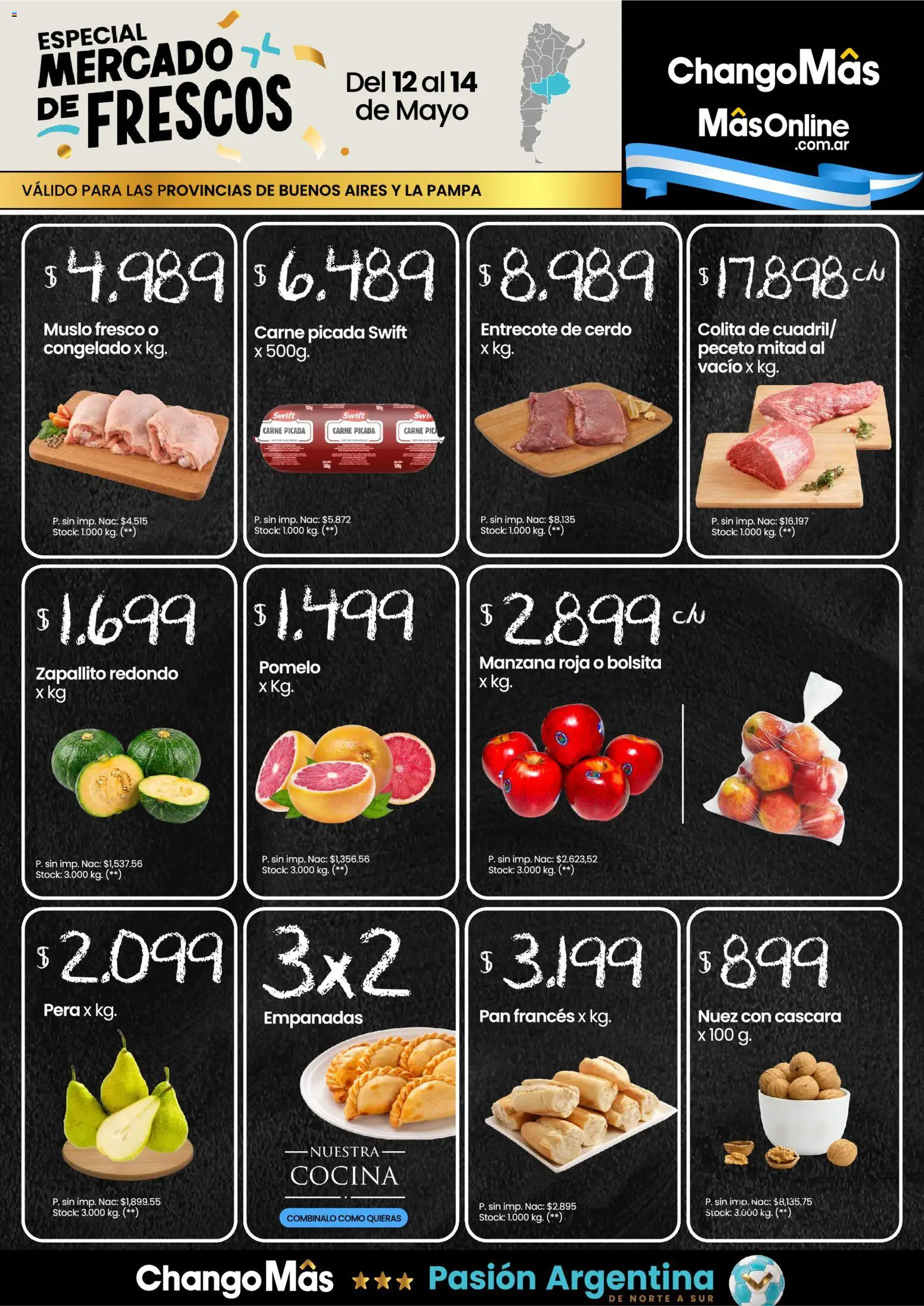 Changomas - Mercado de Frescos │ válido desde el 12.05.2026 | Página: 1 | Productos: Cocina, Pomelo, Pan, Cerdo