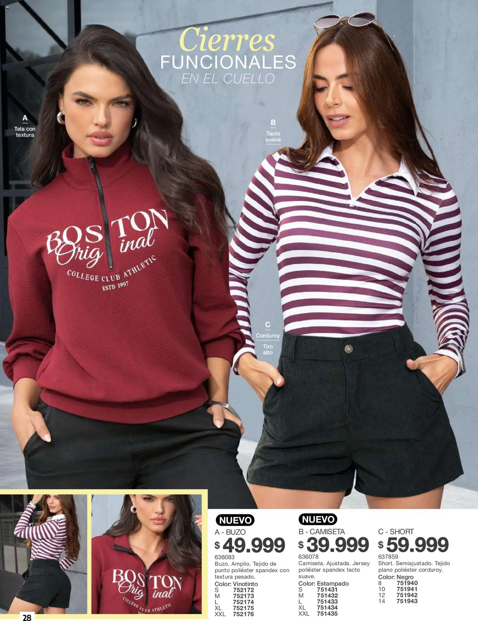 Carmel revista - valida desde el 01/10/2026 | Página: 28 | Productos: Short, Buzo, Camiseta, Cuello
