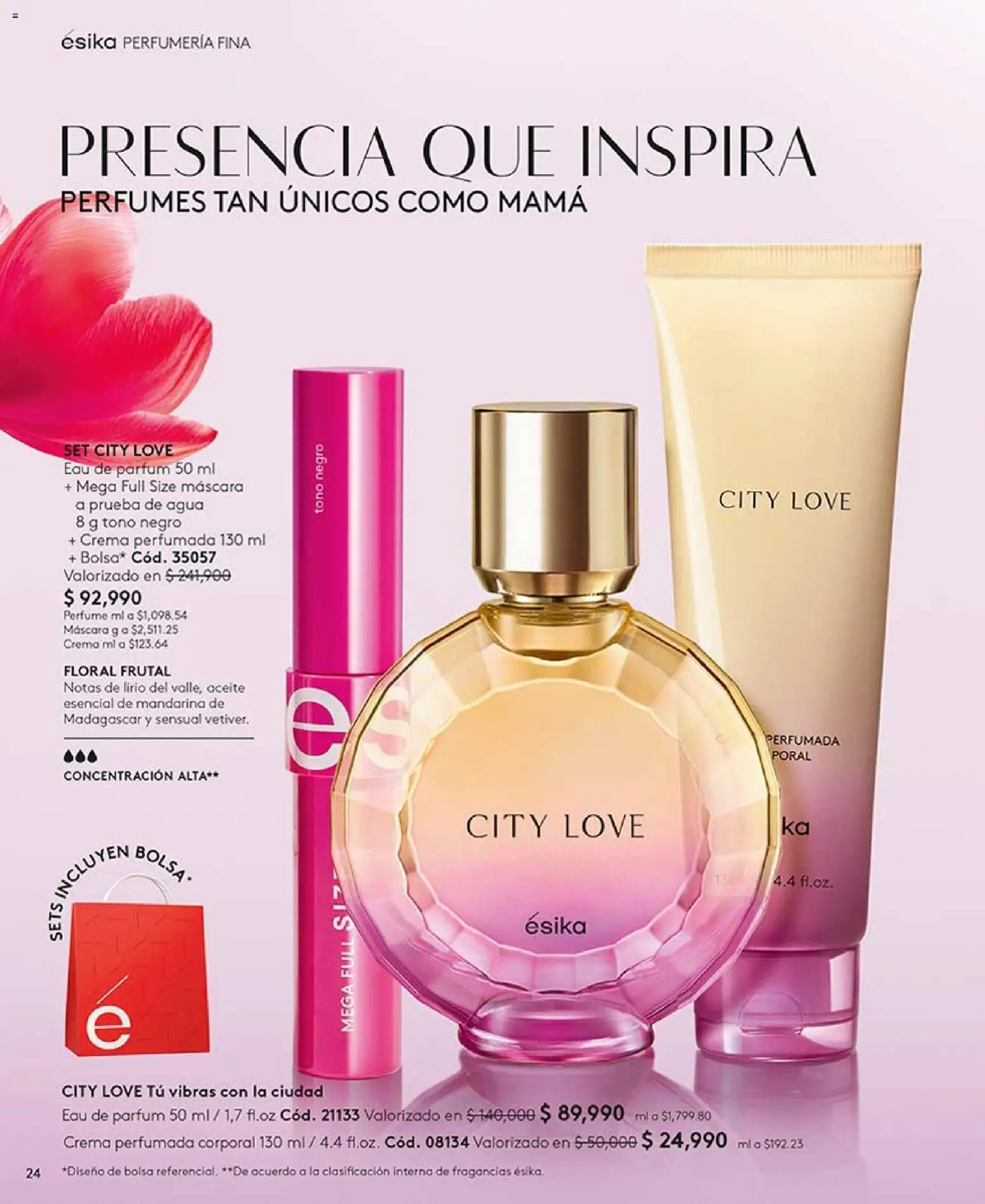 Ésika revista - valida desde el 24.04.2026 | Página: 24 | Productos: Agua, Crema, Bolsa, Máscara