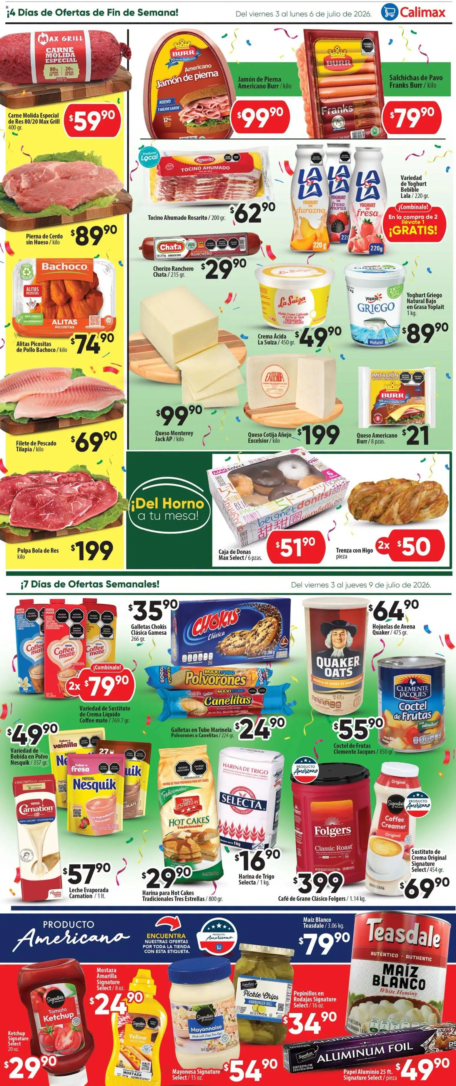 Nuevas ofertas de Calimax válidas en toda la República Mexicana desde el 03/07/2026. ¡Encuentra las mejores ofertas en Calimax folleto Ensenada! | Página: 2 | Productos: Mostaza, Queso, Caja, Polvo