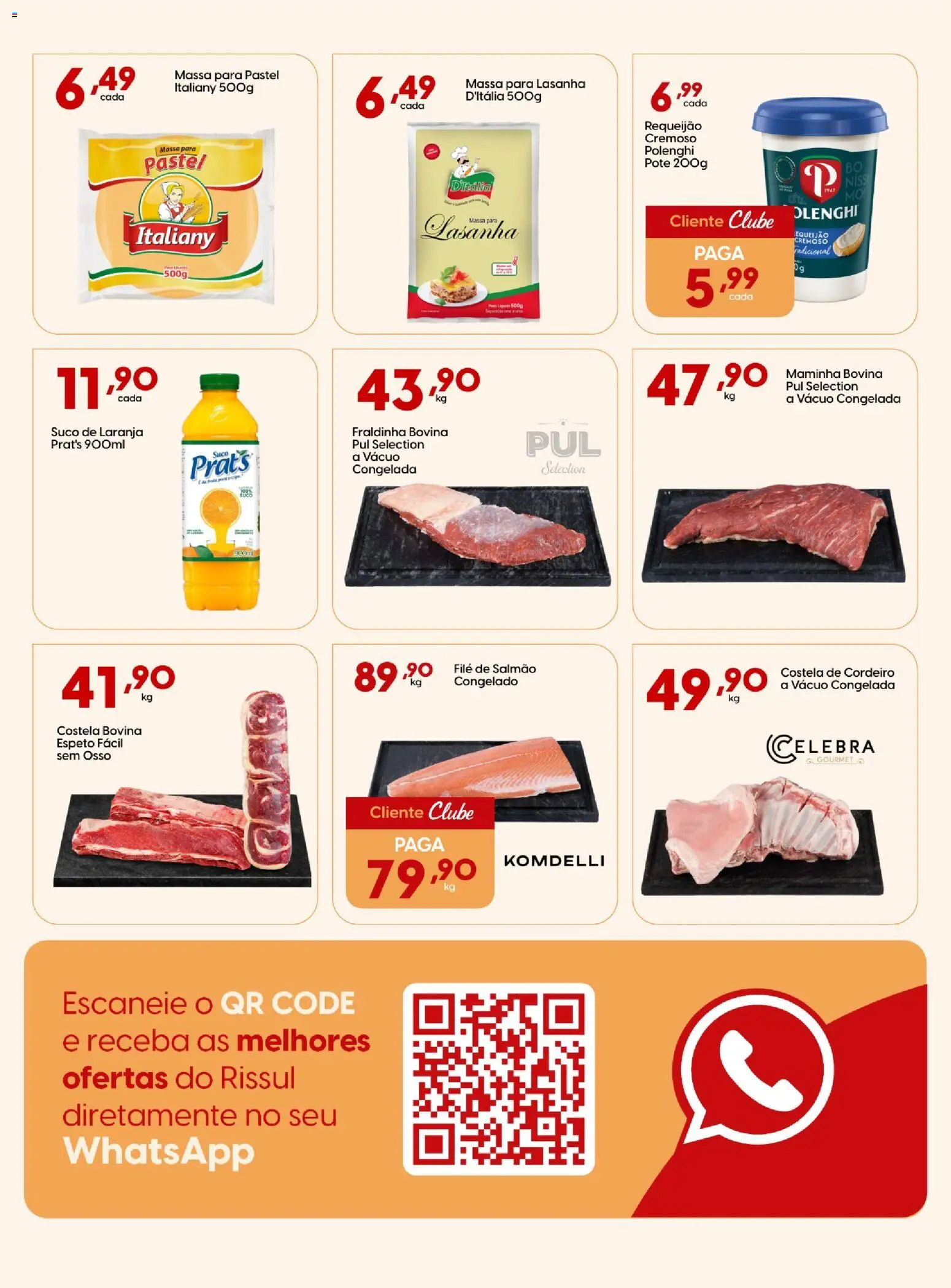 Rissul Folheto - válido de 10/09/2026 | Página: 9 | Produtos: Filé de salmão, Costela bovina, Suco, Requeijão