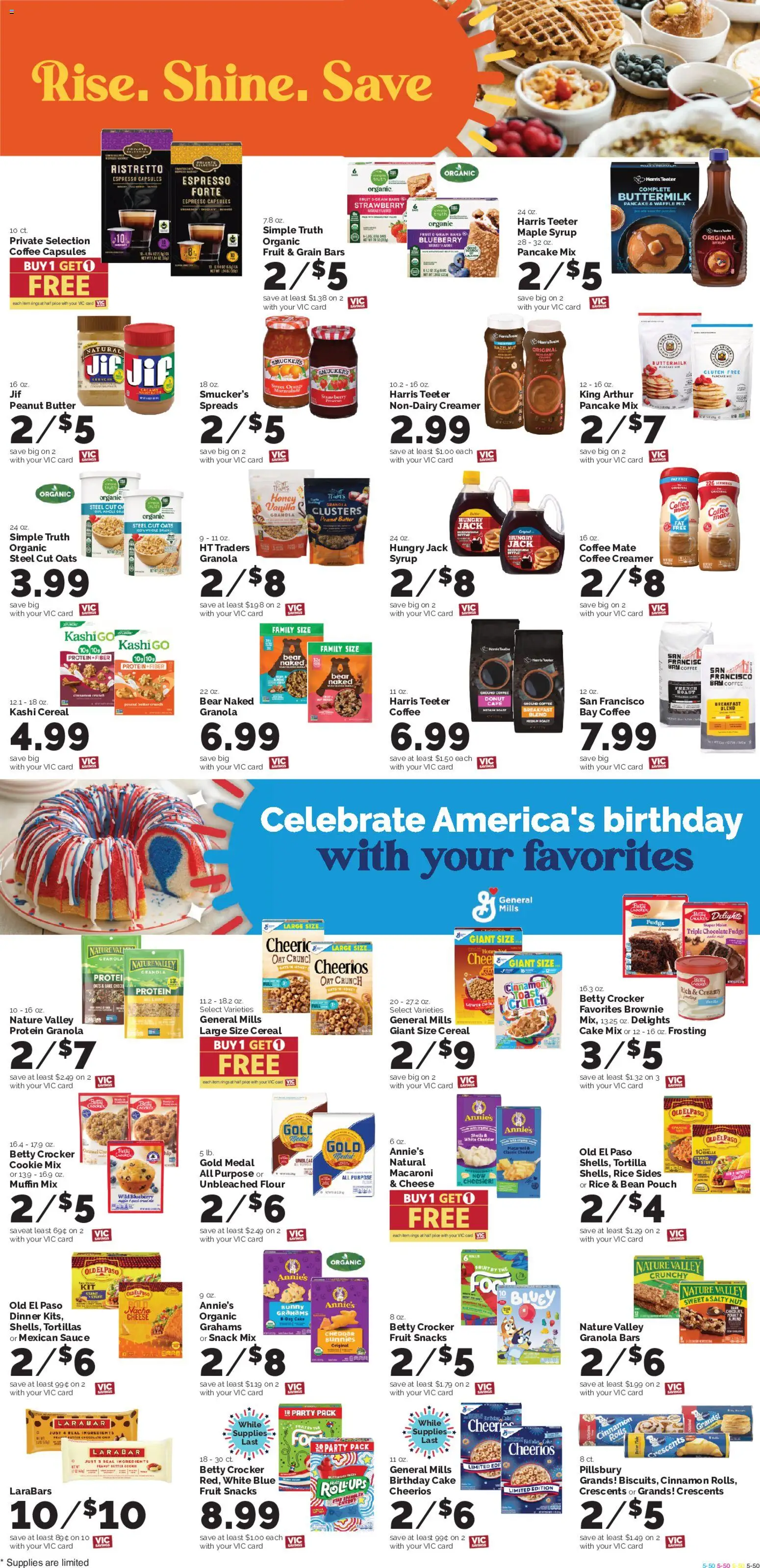 Harris Teeter Weekly Ad - valid from 10.06.2026 | Page: 12 | Products: Butter, Cheese, Muffin, Chocolate Chip
