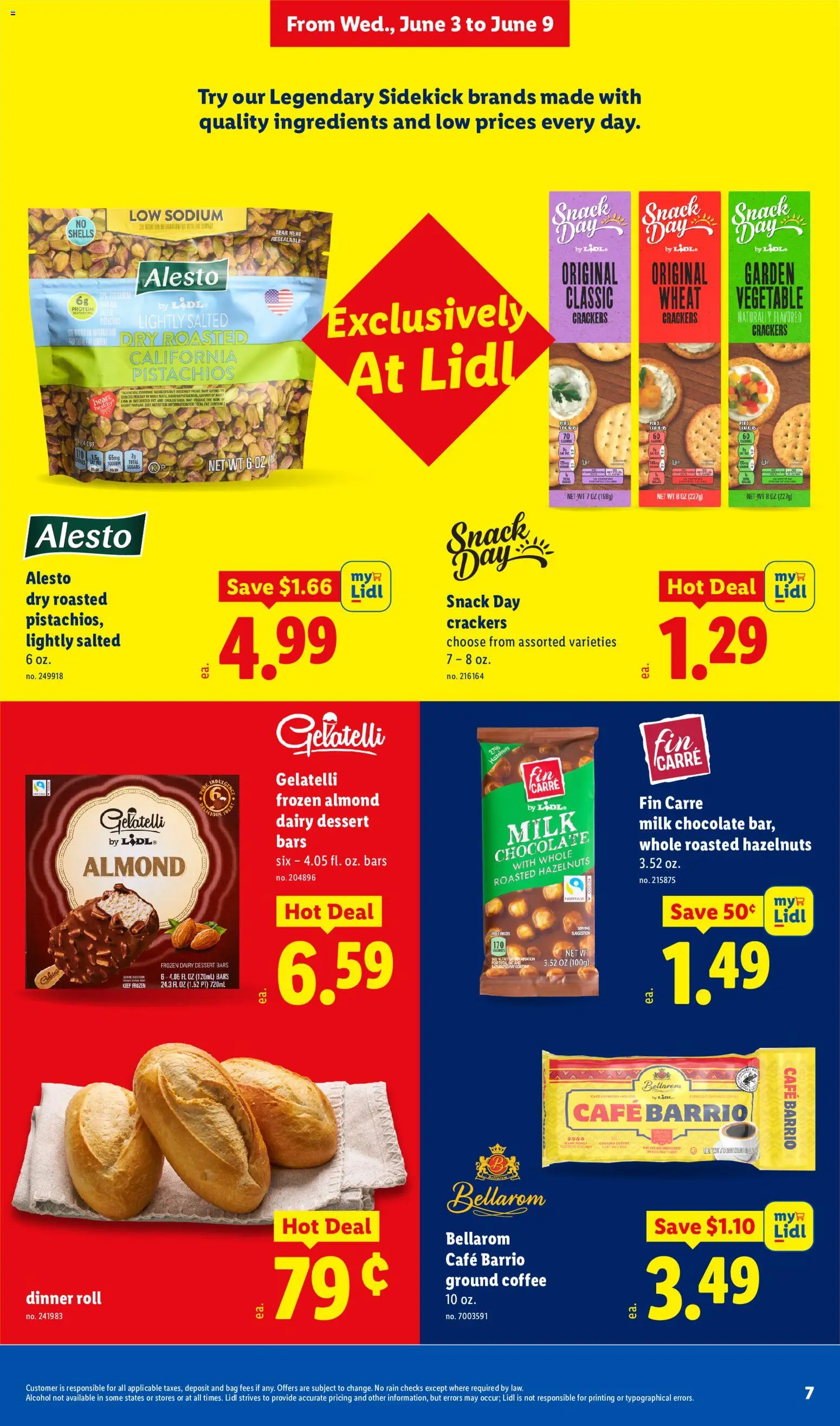 Lidl Weekly Ad - valid from 03.06.2026 | Page: 7 | Products: Milk, Coffee, Chocolate, Bag