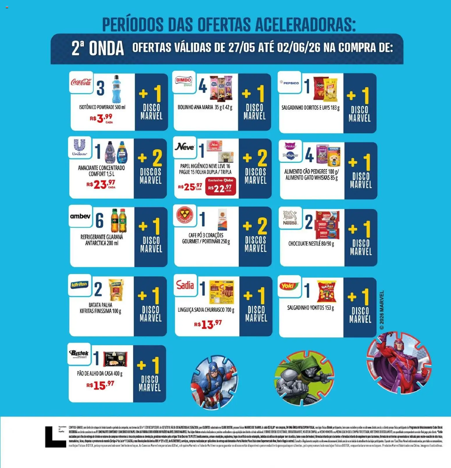 Bistek Supermercados Folheto - válido de 20.05.2026 | Página: 5 | Produtos: Pó, Pao de alho, Linguiça, Chocolate