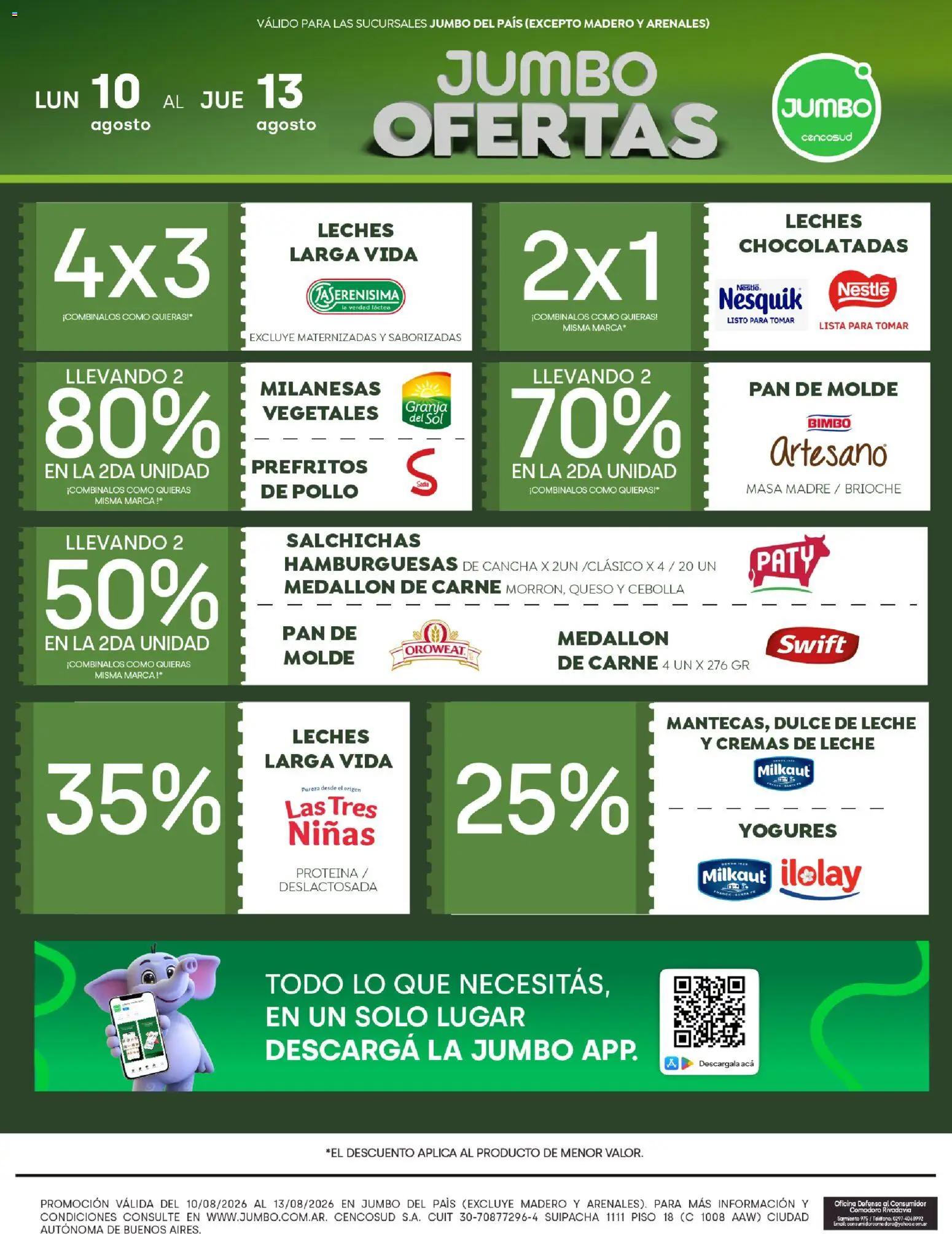 Jumbo - Ofertas | Córdoba │ válido desde el 10/08/2026 | Página: 2 | Productos: Dulce, Leche, Queso, Pan