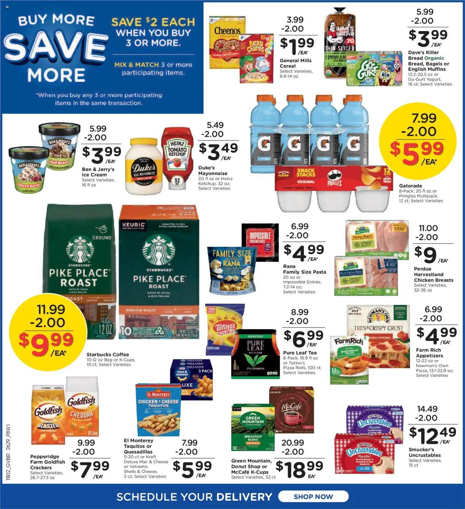 Kroger Ad - valid from 08/19/2026 | Page: 4 | Products: Butter, Pasta, Ground beef, Peanut butter