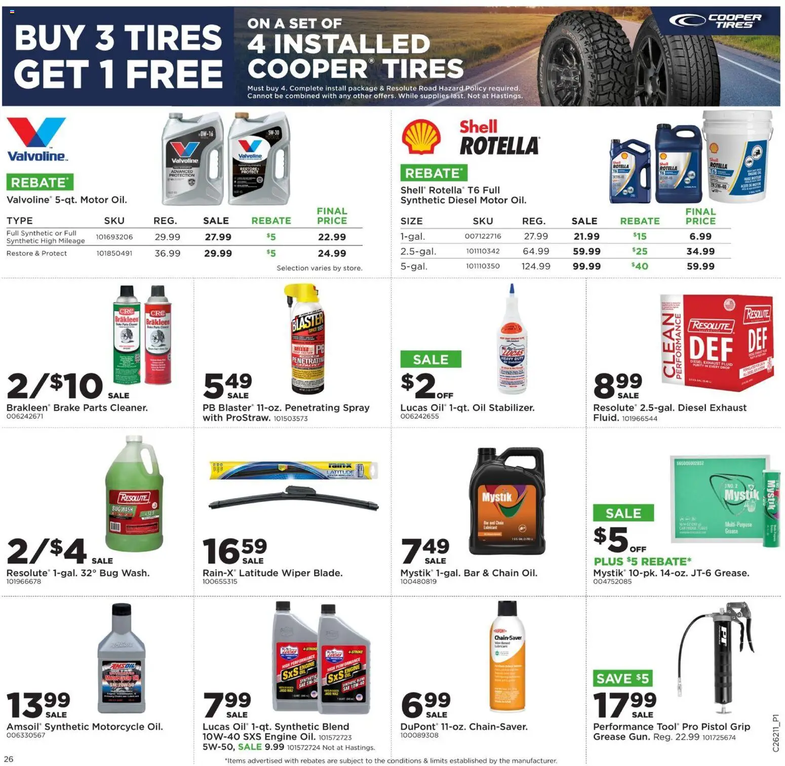 Mills Fleet Farm Weekly Ad - valid from 18.05.2026 | Page: 30 | Products: Oil, Wiper