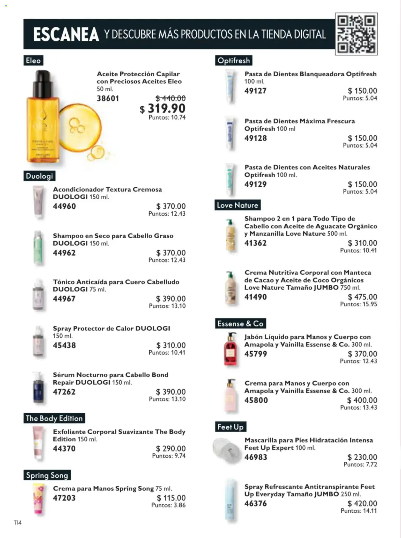 Nuevas ofertas de Oriflame válidas en toda la República Mexicana desde el 11/07/2026. ¡Encuentra las mejores ofertas en Oriflame campaña 10 2026! | Página: 114 | Productos: Antitranspirante, Serum, Exfoliante corporal, Acondicionador