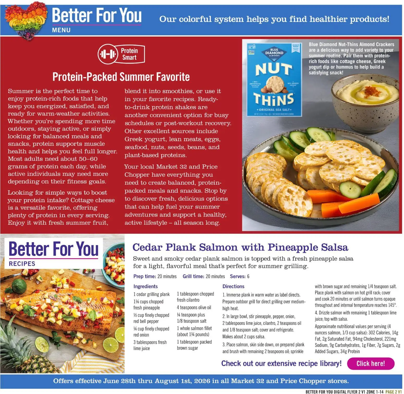 Price Chopper Better For You July - valid from 07/01/2026 | Page: 2 | Products: Library, Cheese, Pineapple, Salt