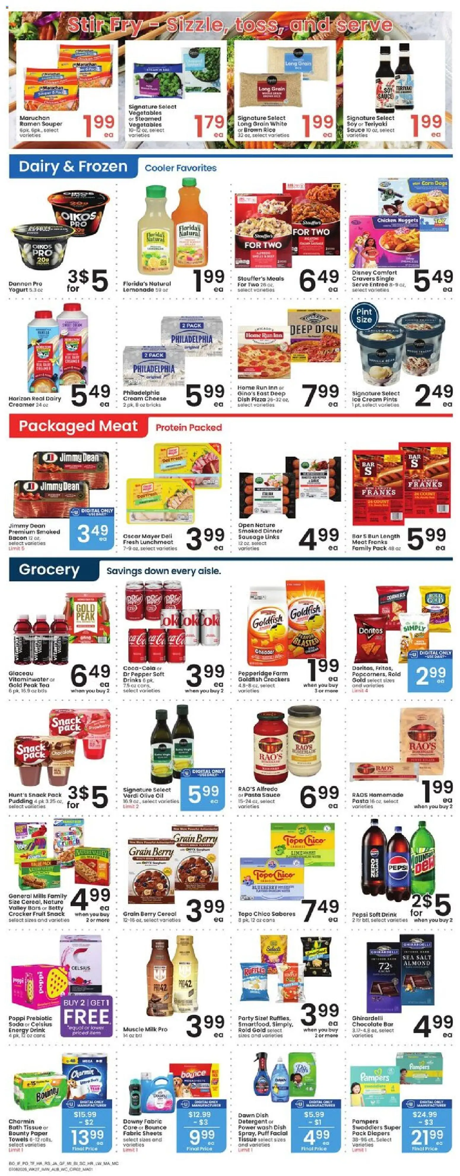 Albertsons Weekly Ad - valid from 07/08/2026 | Page: 3 | Products: Oil, Detergent, Cream, Sauce