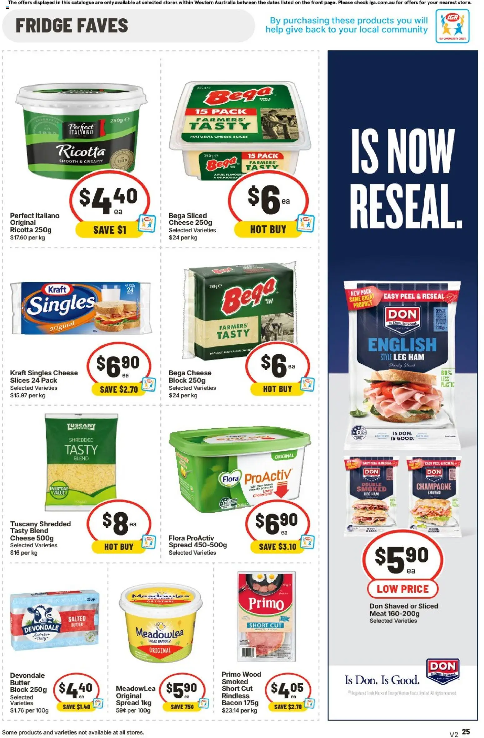 IGA catalogue - valid from 12/08/2026 | Page: 25 | Products: Champagne, Meat, Ricotta, Fridge