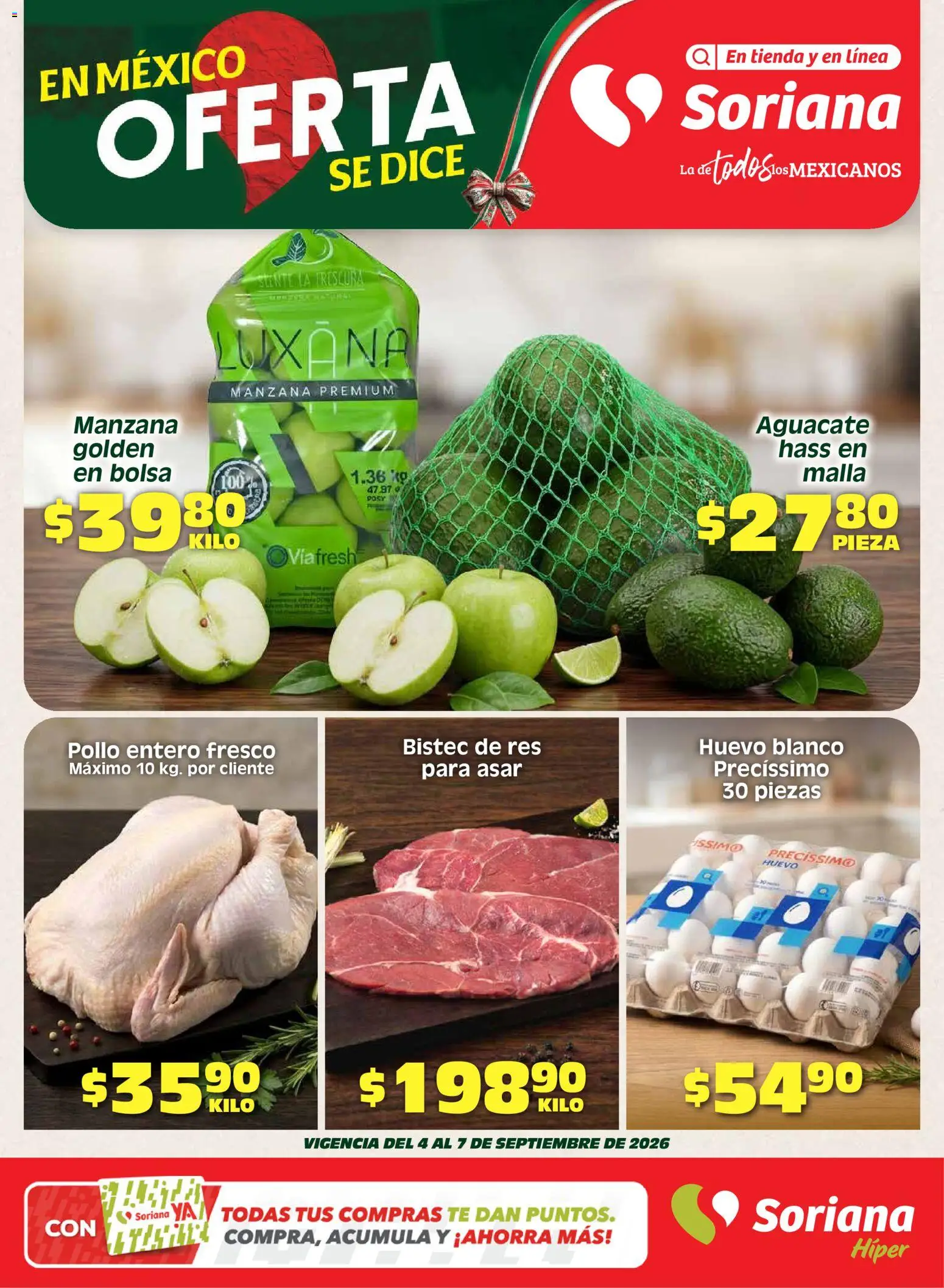 Nuevas ofertas de Soriana válidas en toda la República Mexicana desde el 04/09/2026. ¡Encuentra las mejores ofertas en Soriana folleto Fin de Semana Híper! | Página: 1