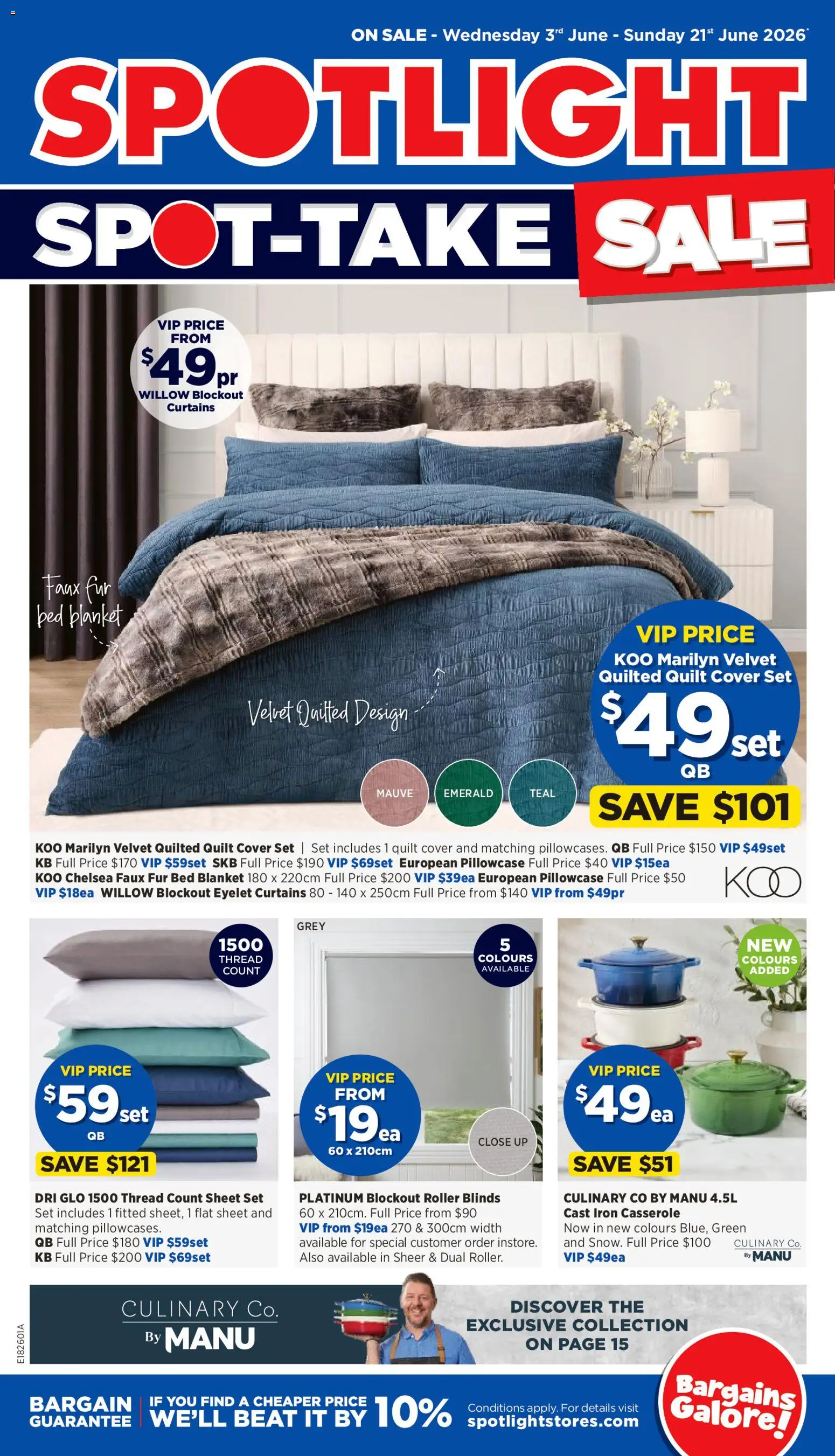 Spotlight catalogue - valid from 03.06.2026 | Page: 1 | Products: Blinds, Fur, Bed, Blanket