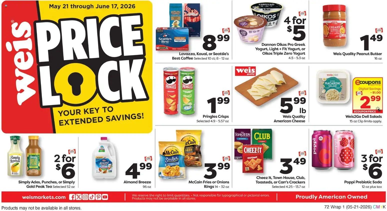 Weis Weekly Circular - WV - valid from 21.05.2026 | Page: 5 | Products: Clip, Cheese, Tea, Salad