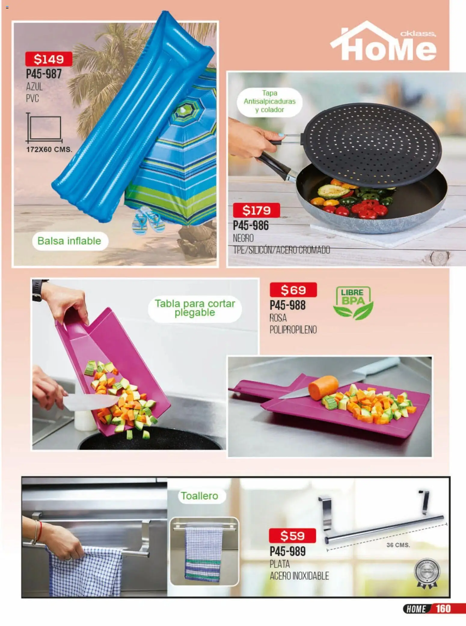 Nuevas ofertas de Cklass válidas en toda la República Mexicana desde el 23/06/2026. ¡Encuentra las mejores ofertas en Cklass catálogo Rebajas sobre rebajas ropa! | Página: 161 | Productos: Toallero, Colador