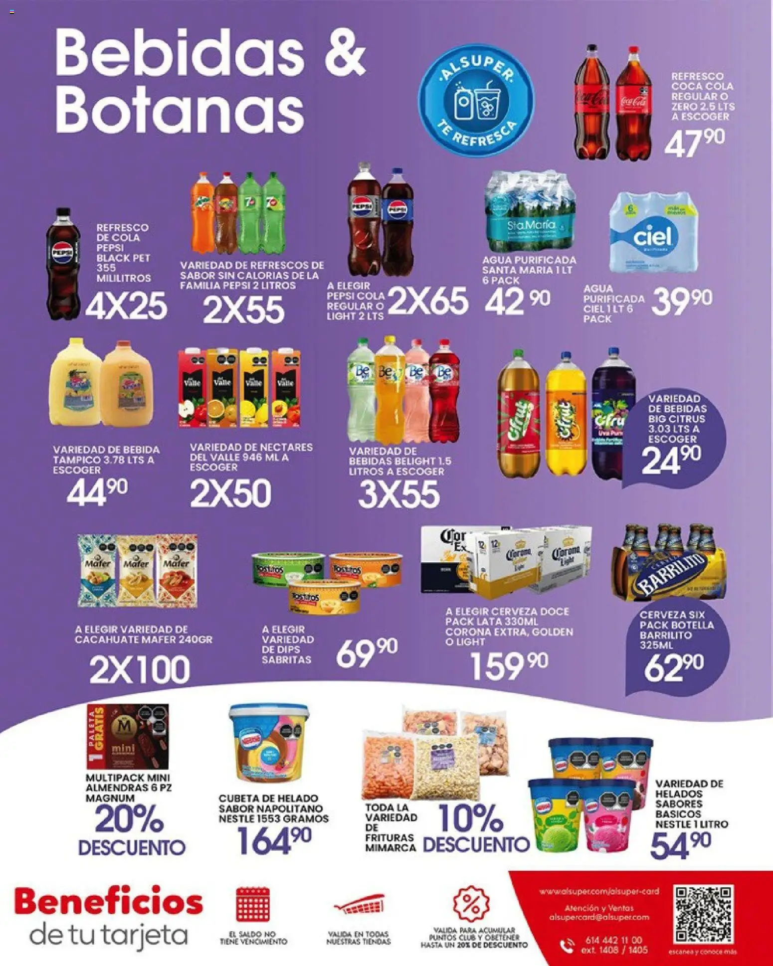 Nuevas ofertas de Alsuper válidas en toda la República Mexicana desde el 19.05.2026. ¡Encuentra las mejores ofertas en Alsuper folleto Saltillo! | Página: 7 | Productos: Almendras, Agua, Helado, Té