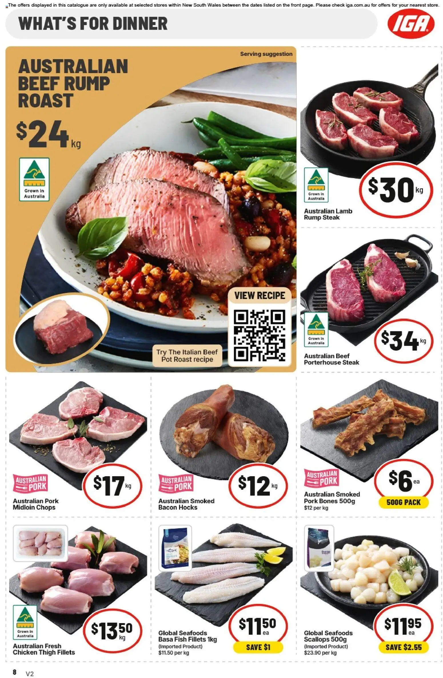 IGA catalogue - valid from 13.05.2026 | Page: 9 | Products: Bacon, Chicken, Pork, Lamb