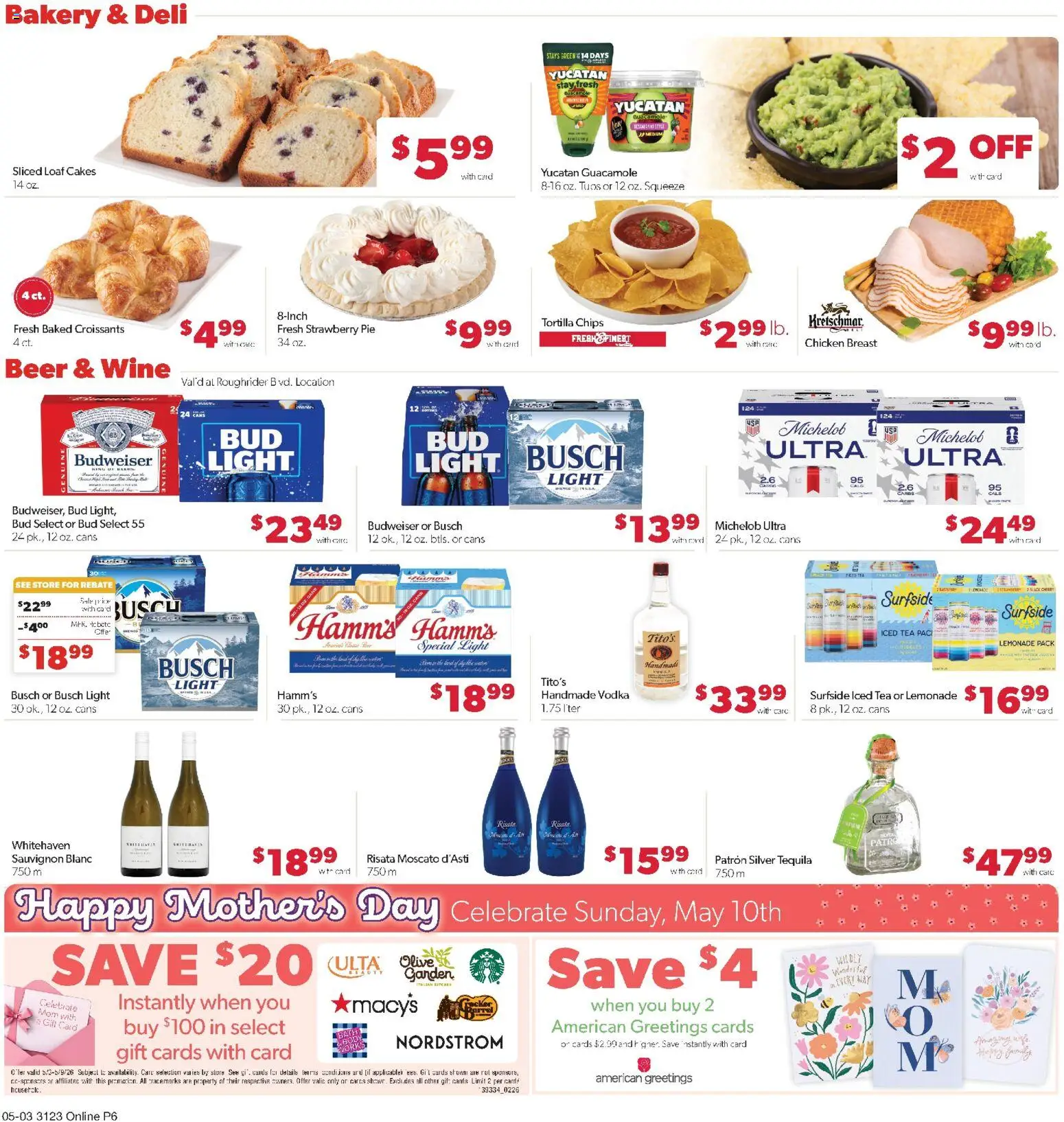 Family Fare Weekly Ad - ND - valid from 03.05.2026 | Page: 9 | Products: Bakery, Tea, Chips, Vodka