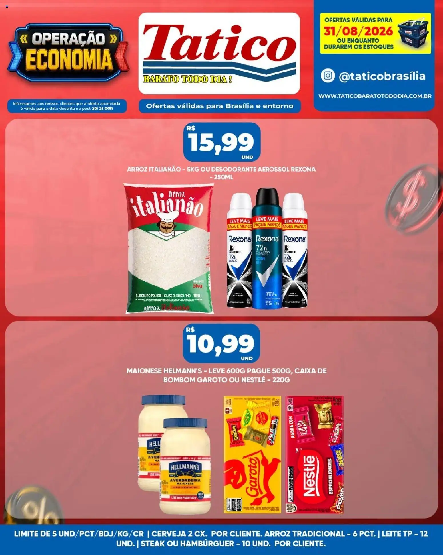 Tatico Folheto - válido de 31/08/2026 | Página: 9 | Produtos: Steak, Arroz, Caixa de bombom, Bombom