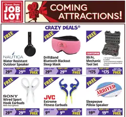 Preview of Ocean State Job Lot weekly ads valid from 10/01/2026 | Page: 1 | Products: Pillow, Hook, Mask, Speaker