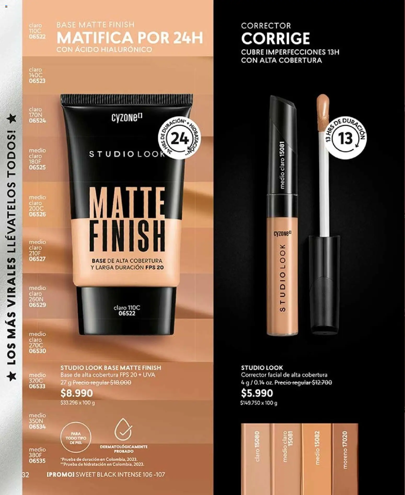 Catálogo CyZone Campaña 12 │ válido desde el 06.07.2026 | Página: 32 | Productos: Uva, Corrector, Base