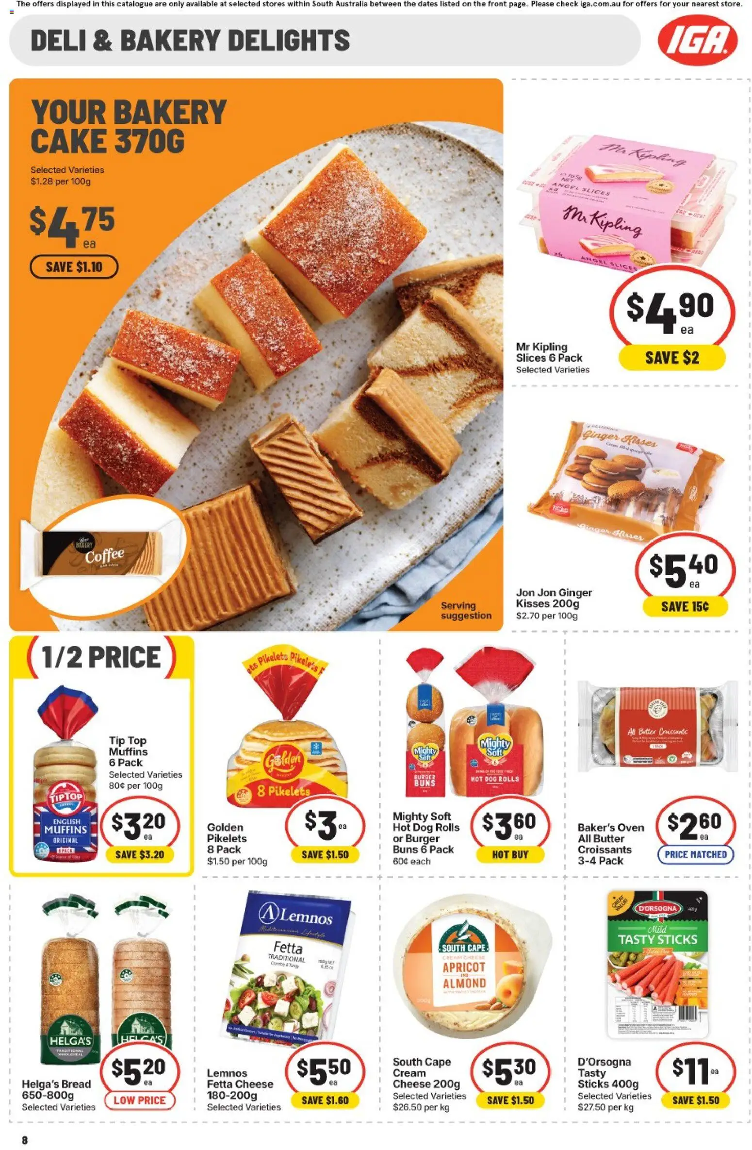 IGA catalogue - valid from 30/09/2026 | Page: 8 | Products: Cheese, Bread, Muffins, Oven