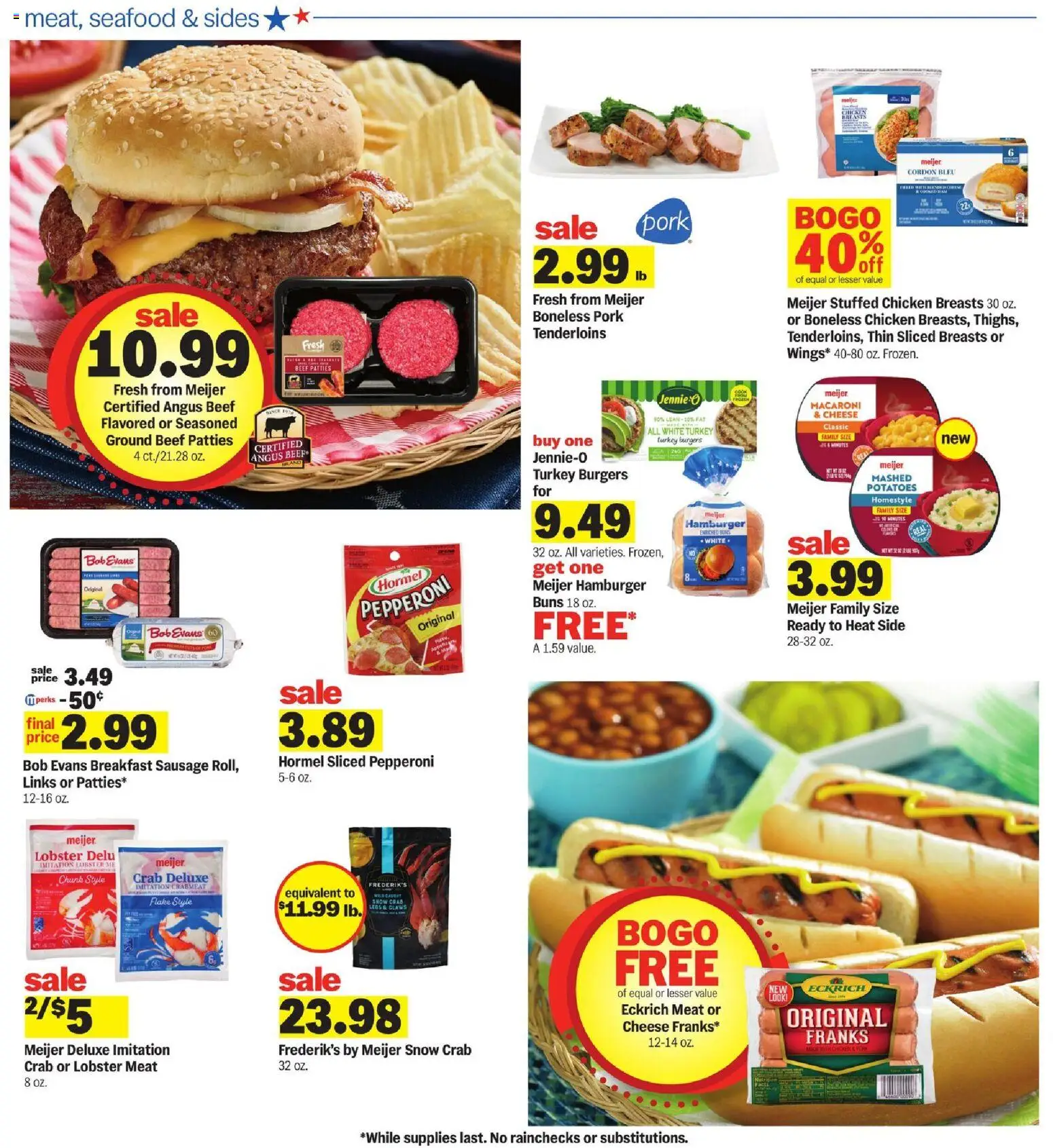 Meijer Weekly Ad - MI - valid from 06/24/2026 | Page: 25 | Products: Cheese, Pork, Beef, Seafood