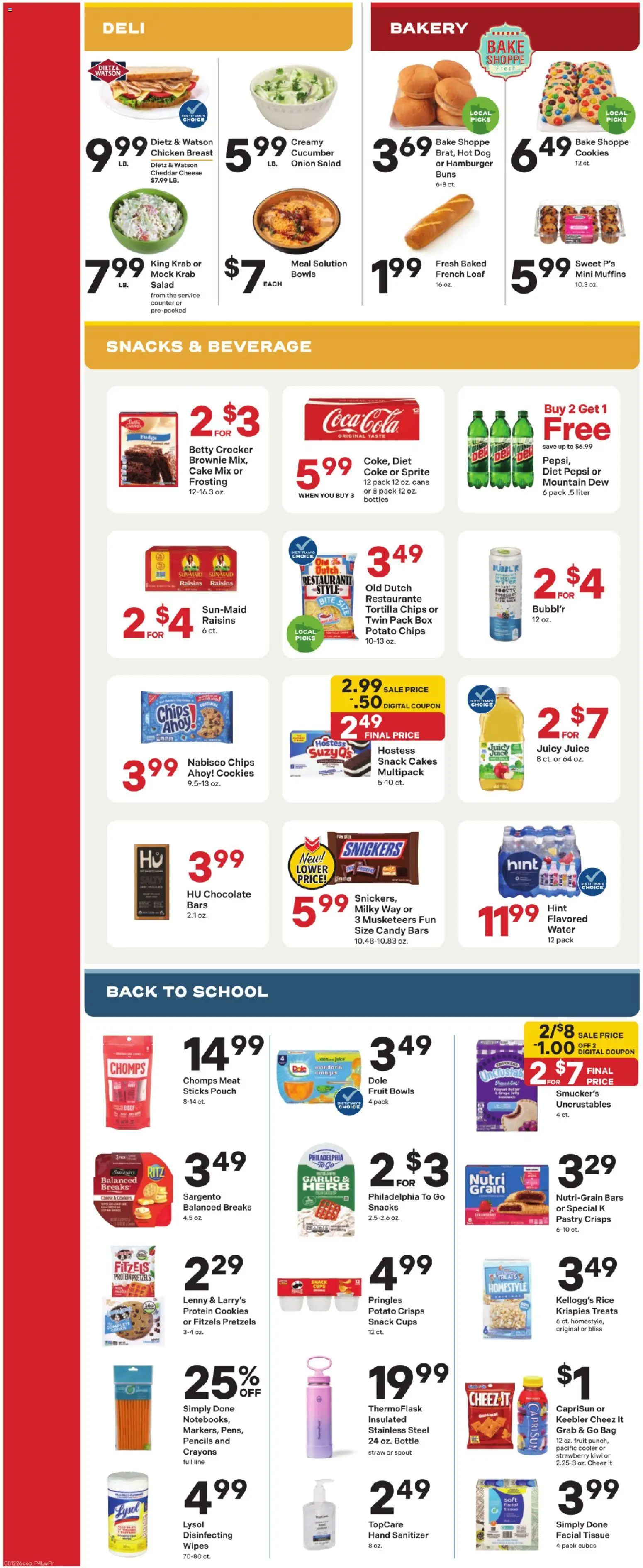 Coborn's Weekly Ad - valid from 08/12/2026 | Page: 6 | Products: Potato chips, Butter, Snickers, Bag
