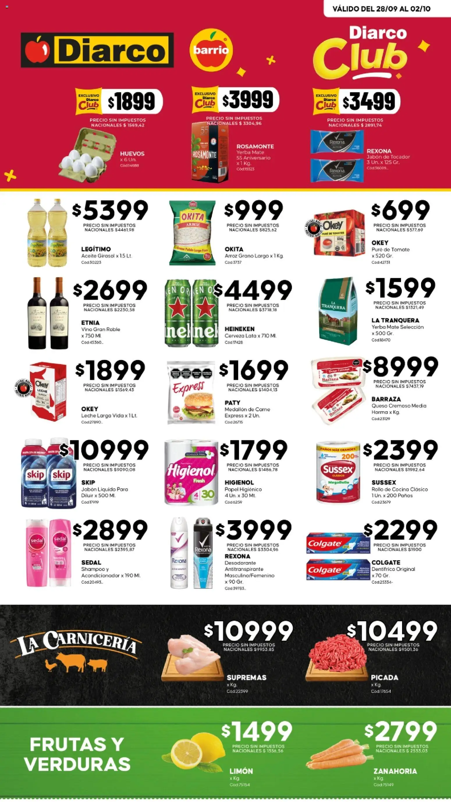 Diarco Ofertas │ válido desde el 28/09/2026 | Página: 1
