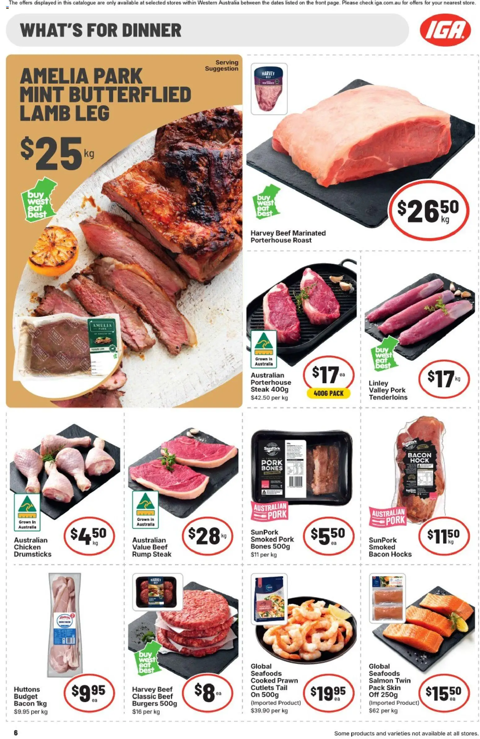 IGA catalogue - valid from 22/07/2026 | Page: 6 | Products: Lamb, Beef, Steak, Salmon