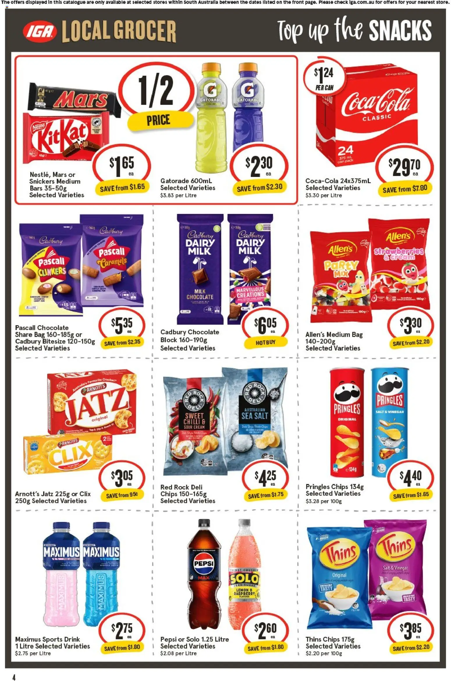 IGA catalogue - valid from 02/09/2026 | Page: 5 | Products: Snacks, Milk, Coca Cola, Chilli