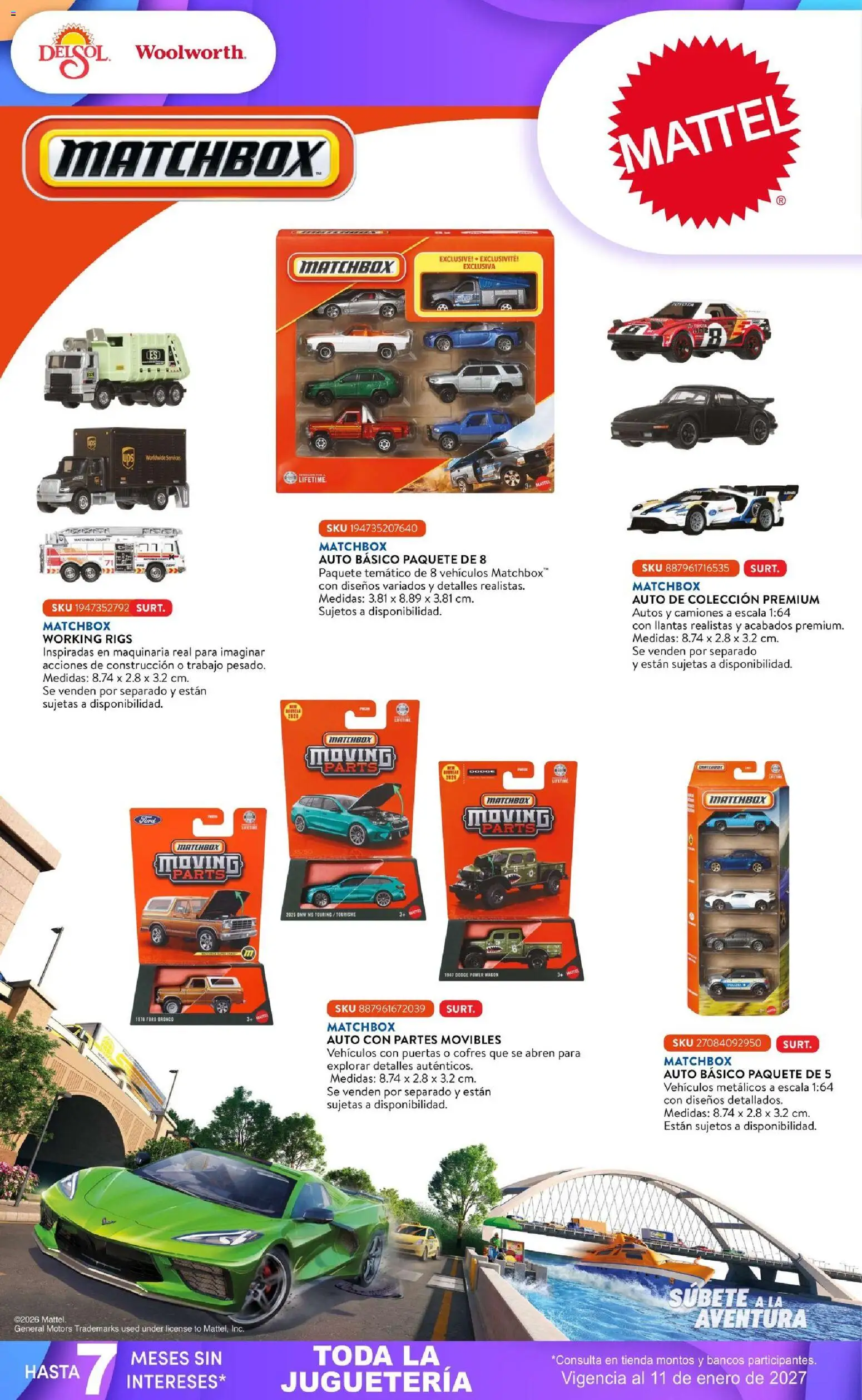 Nuevas ofertas de Del Sol y Woolworth válidas en toda la República Mexicana desde el 01/10/2026. ¡Encuentra las mejores ofertas en Del Sol y Woolworth catálogo El Castillo del Juguete! | Página: 150